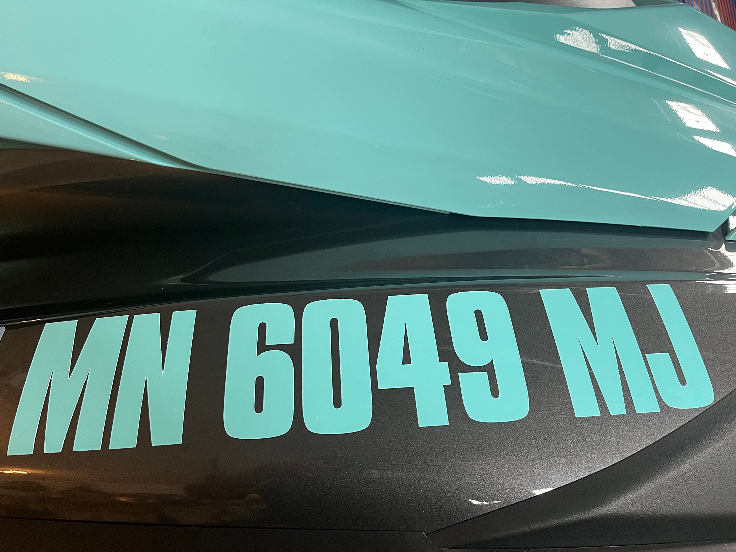 Stiffie Uniline Mint 3'' Boat & Pwc Registration Decals  Numbers Letters Stickers