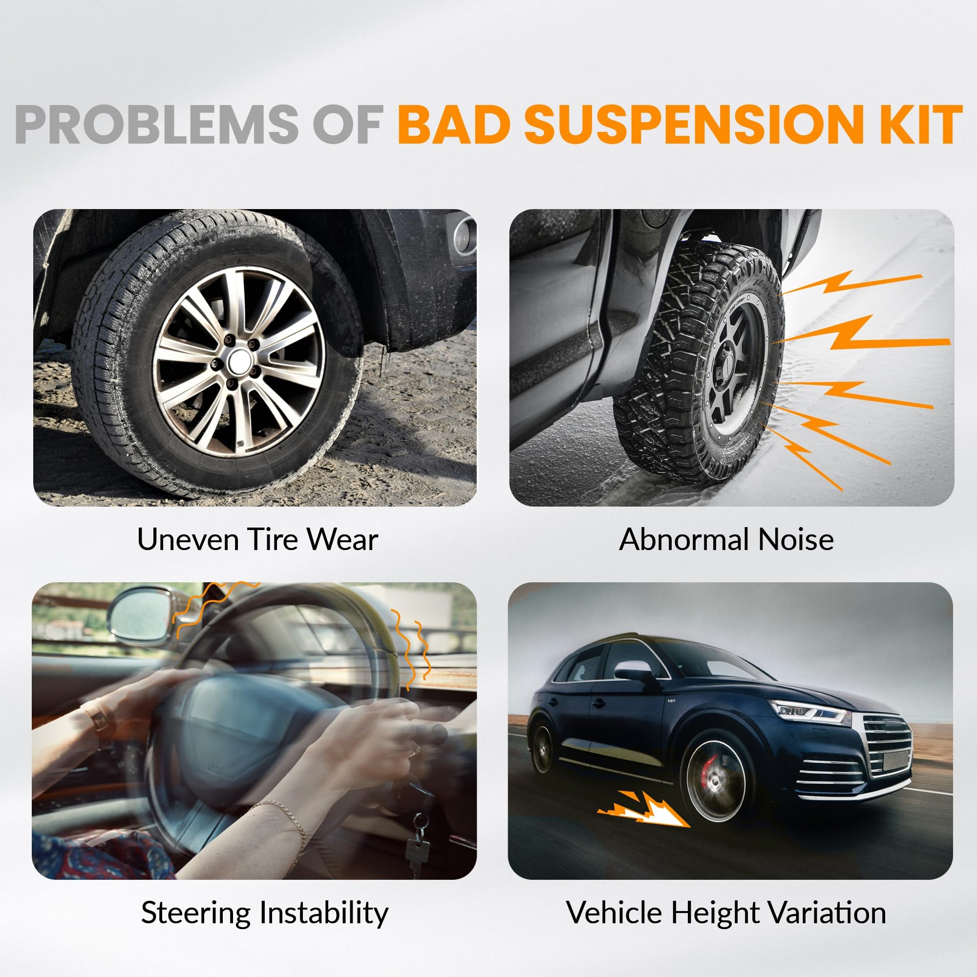 AngyMeck 2PCS Front Lower Control Arm w/Ball Joint Suspension Kit For Ford F-150 2004 2005 2006 2007 2008 For Lincoln Mark LT 20