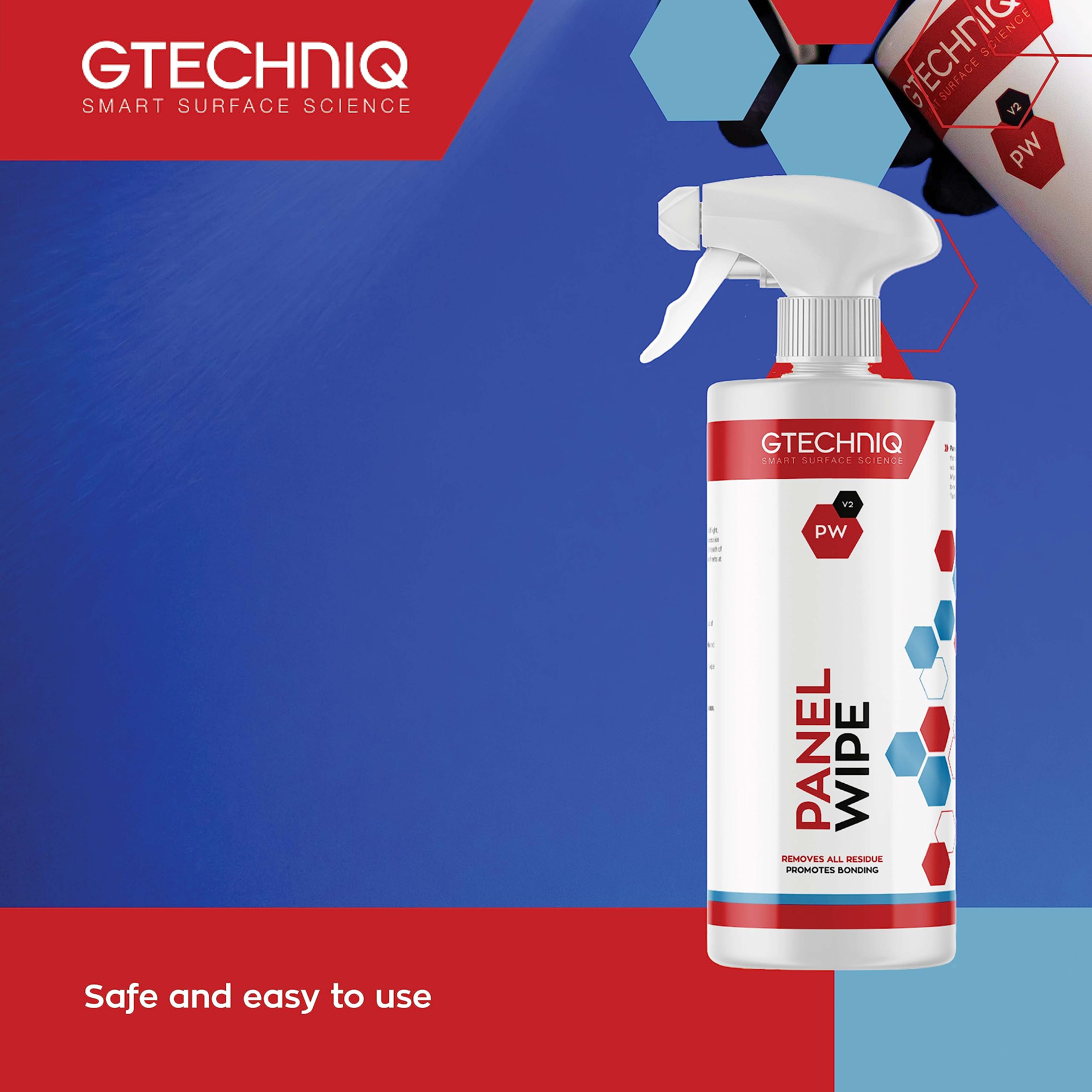 Gtechniq Panel Wipe 500ml - Fragrance-Free Car Cleaner for Polish Residue, Transparent Pre-Sealant Solution