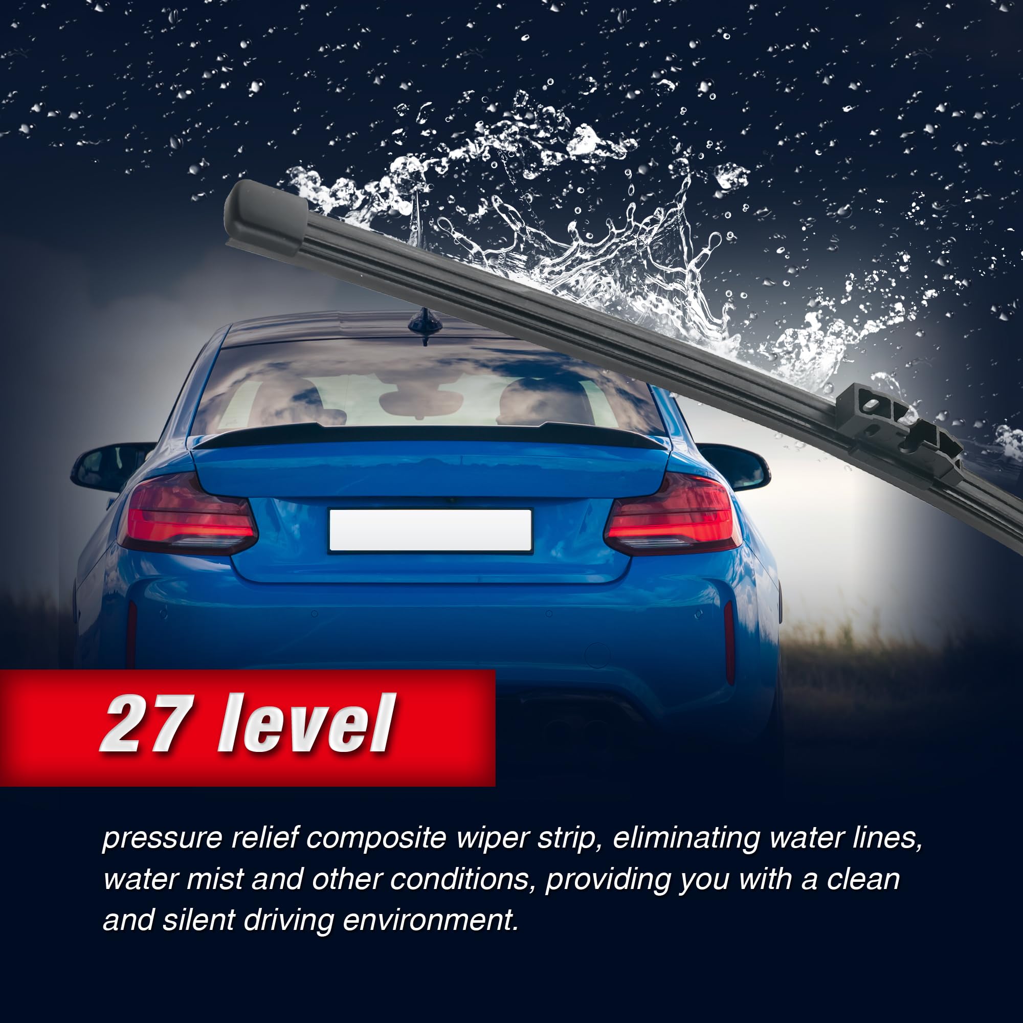 15'' Rear Wiper Blade Replacement For 2023-2015 Ford Edge,2013-2007 Bmw X5, 2011-2010 Volvo Xc60/ 2012-2007 Xc90 Rear Windshield