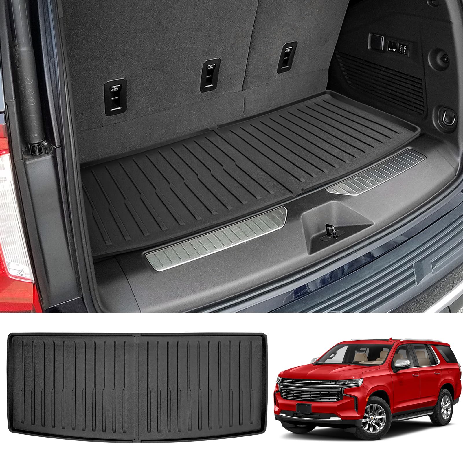 Utiiy Cargo Mat Fit for 2022-2024 Chevy Tahoe/GMC Yukon Accessories, Cargo Liner TPE Trunk Mat All Weather Trunk Liner for GMC Y