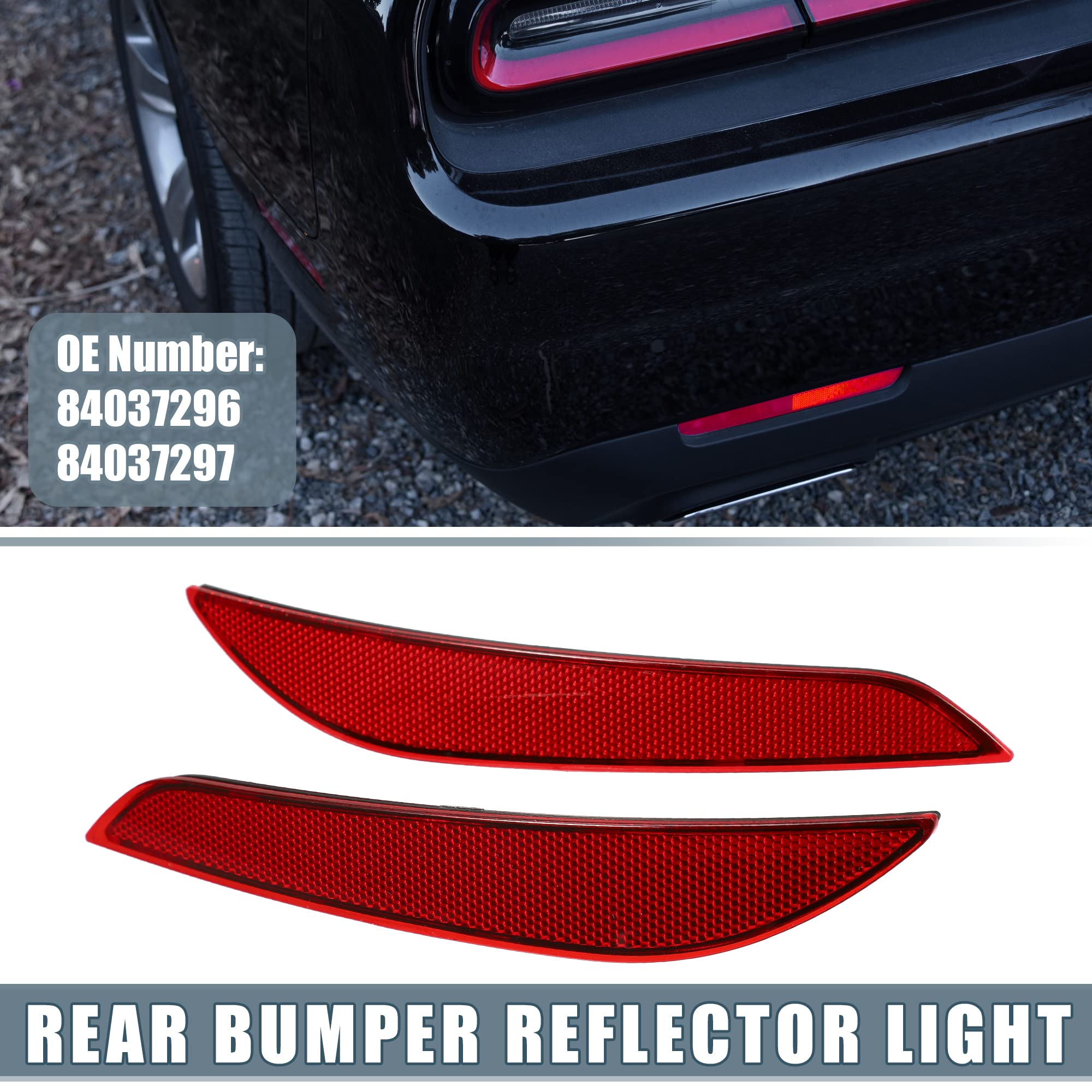 A Absopro Rear Bumper Reflector Light 84037296 84037297 For Chevrolet Cruze 2016-2019 Left Right Side Red 1 Pair