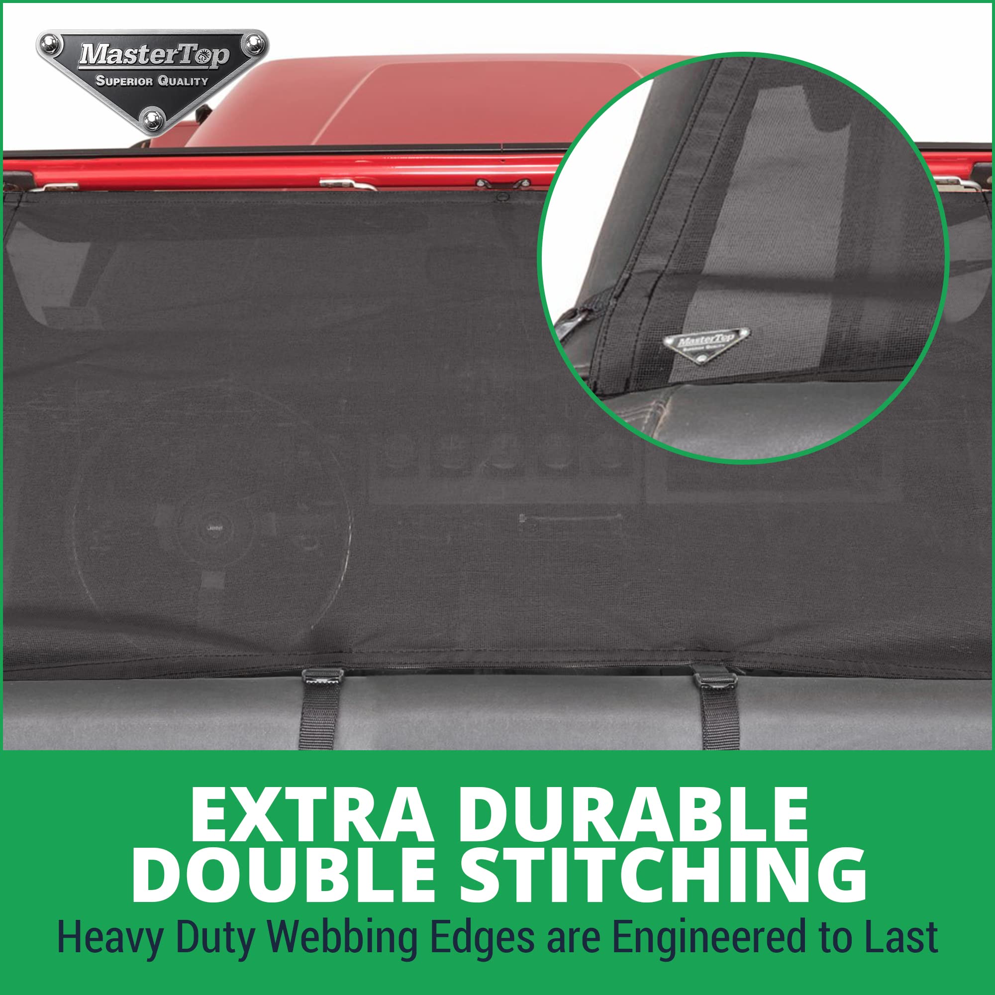 Mastertop Bikini Mesh Top Sunshade - Fits Jeep Wrangler Yj 1987-1995 - Jeep Yj Bikini Top Jeep Yj Sunshade Jeep Yj Mesh Top Jeep