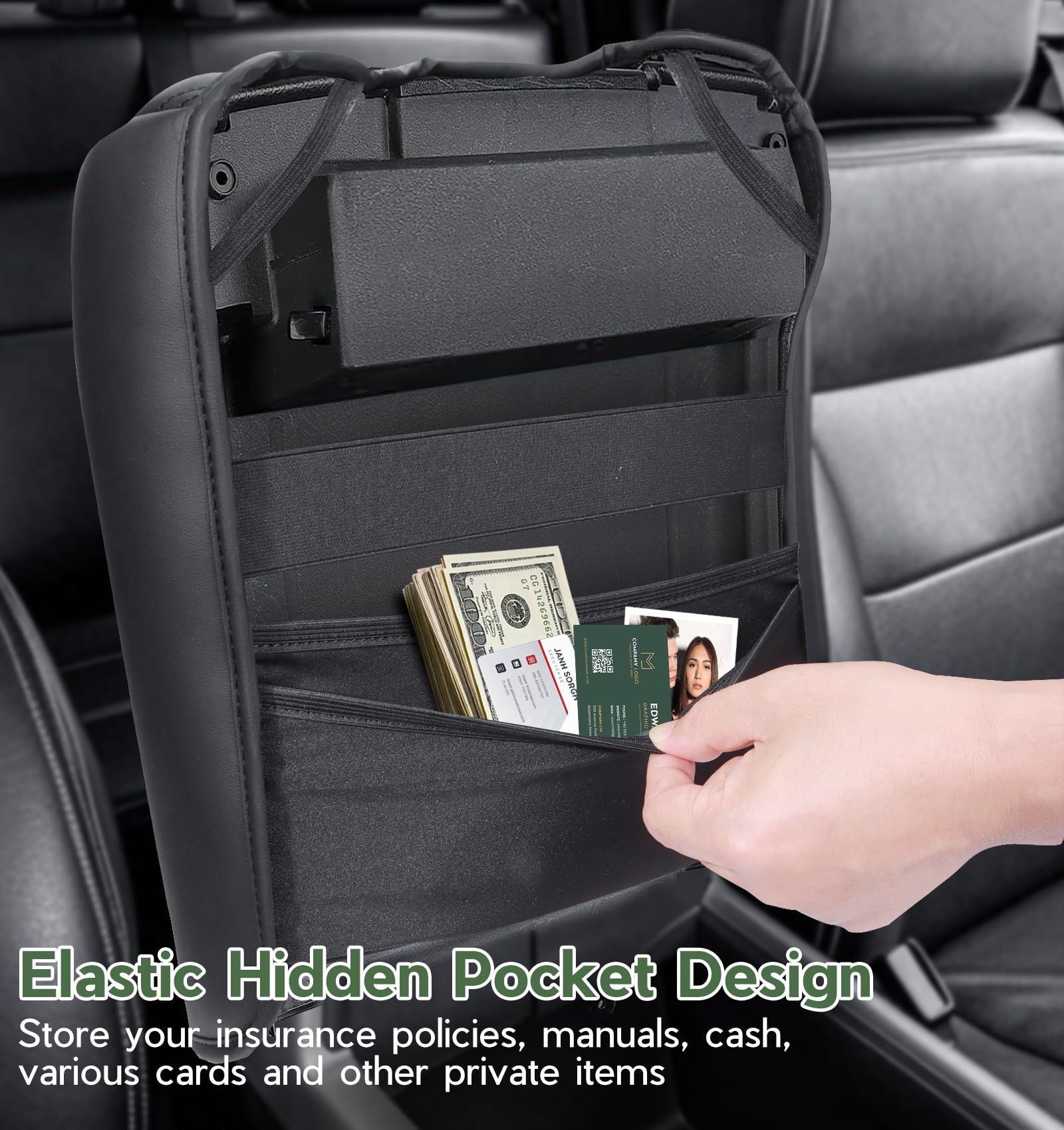 Center Console Cover For Ford F150 2021 2022 2023 2024 2025 Truck Interior Accessories, Pu Leather Armrest Middle Console Cover