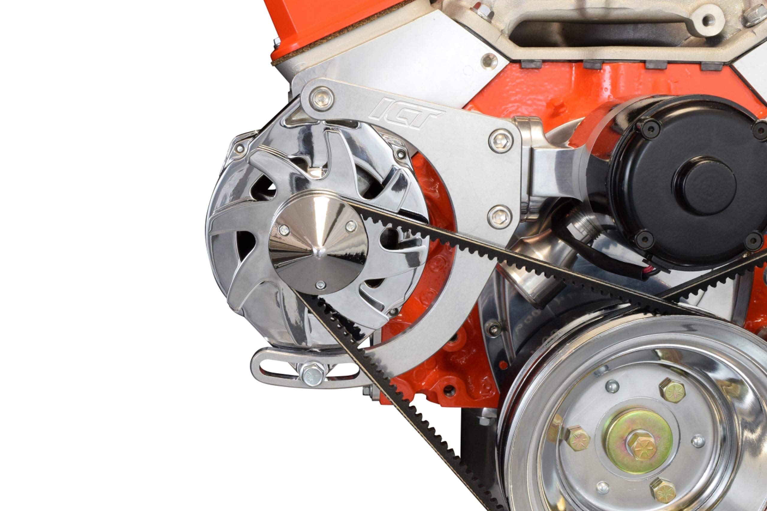 ICT Billet SBC Alternator Bracket Adjustable Electric Water Pump Small Block 350 Chevy Mount Kit 305 327 350 5.0L 5.7L Compatibl