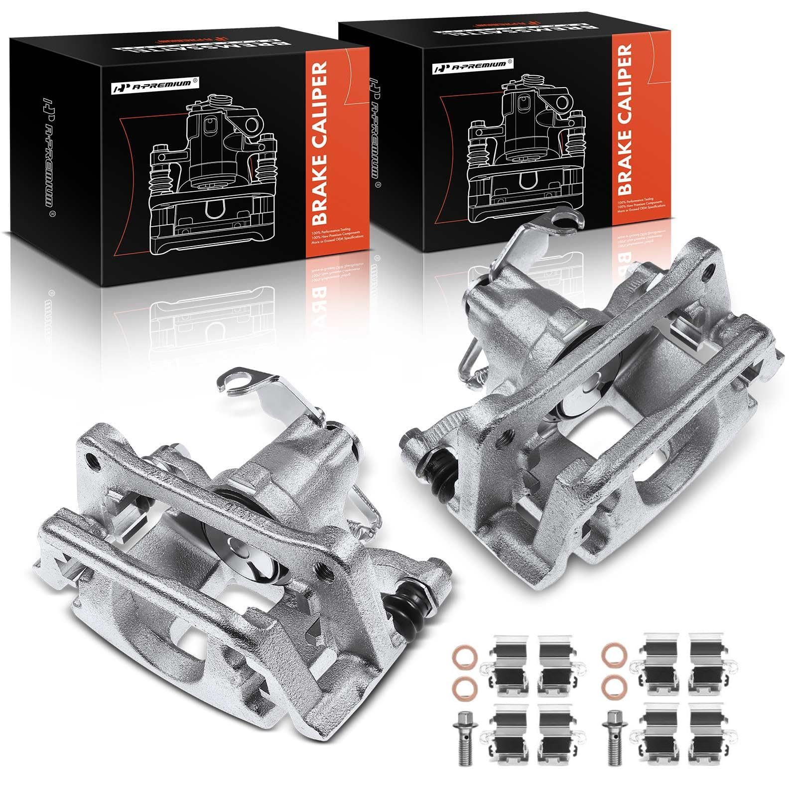 A-Premium Rear Disc Brake Caliper Assembly with Bracket Compatible with Select Chrysler, Dodge, Ram and Volkswagen Models - Town
