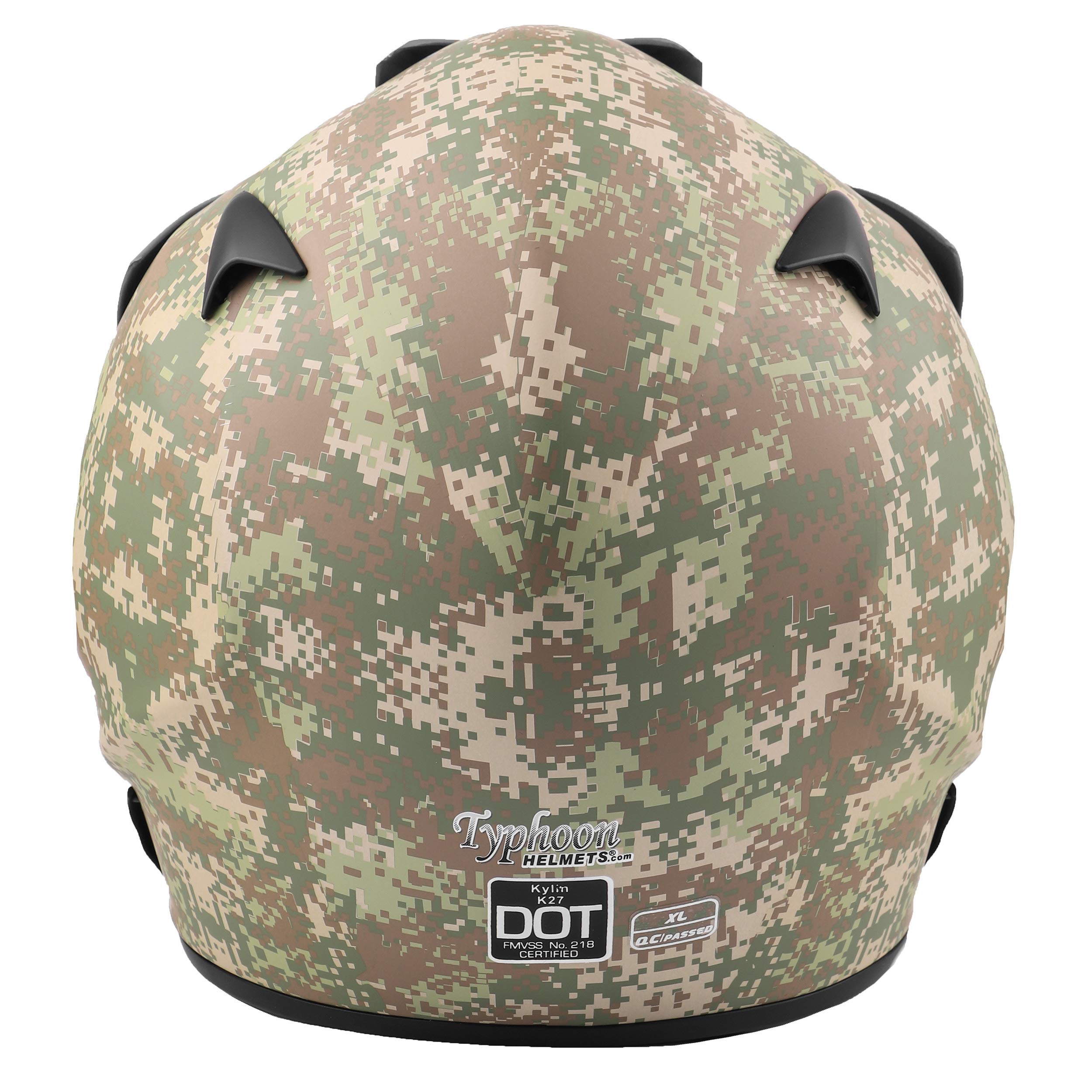 Typhoon Adult Atv Mx Helmet Goggles Gloves Gear Combo Camo W/ Orange Goggles & Gloves ( Small )