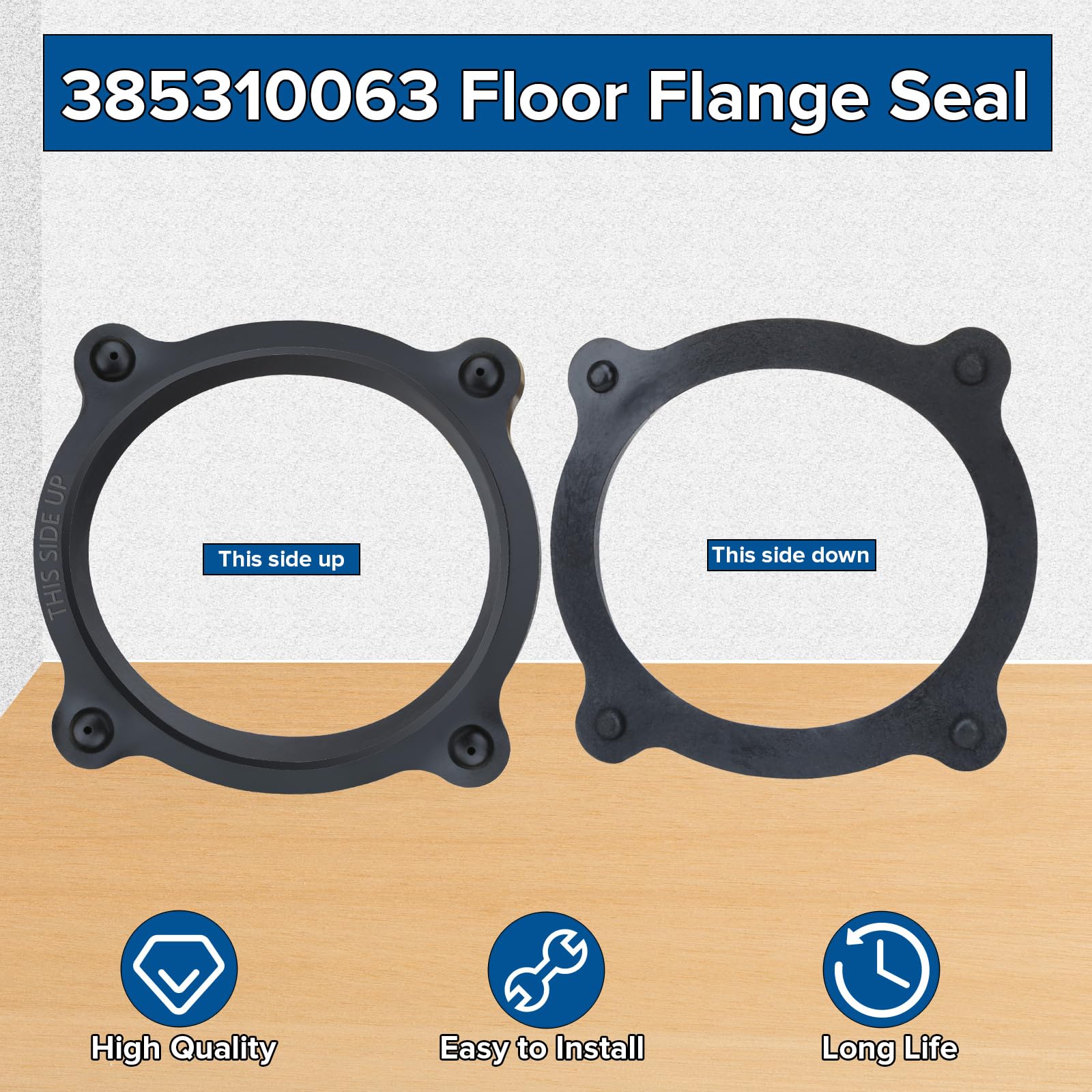 Xqiqx Rv Toilet Floor Flange Seal, 385310063 Floor Flange Seal And Mounting Replacement Kit For Rv Toilets