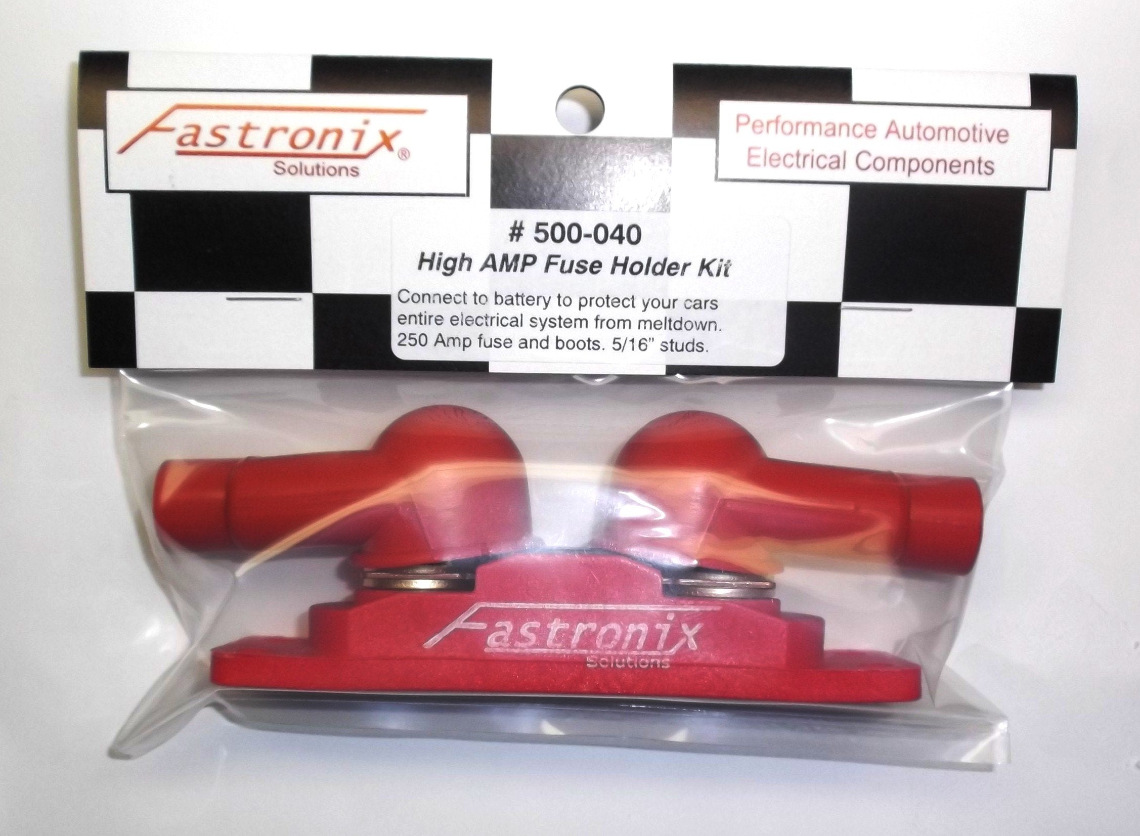 Fastronix 250 Amp MEGA/AMG Fuse Holder Kit - Red, Plastic Material, Model 500-040