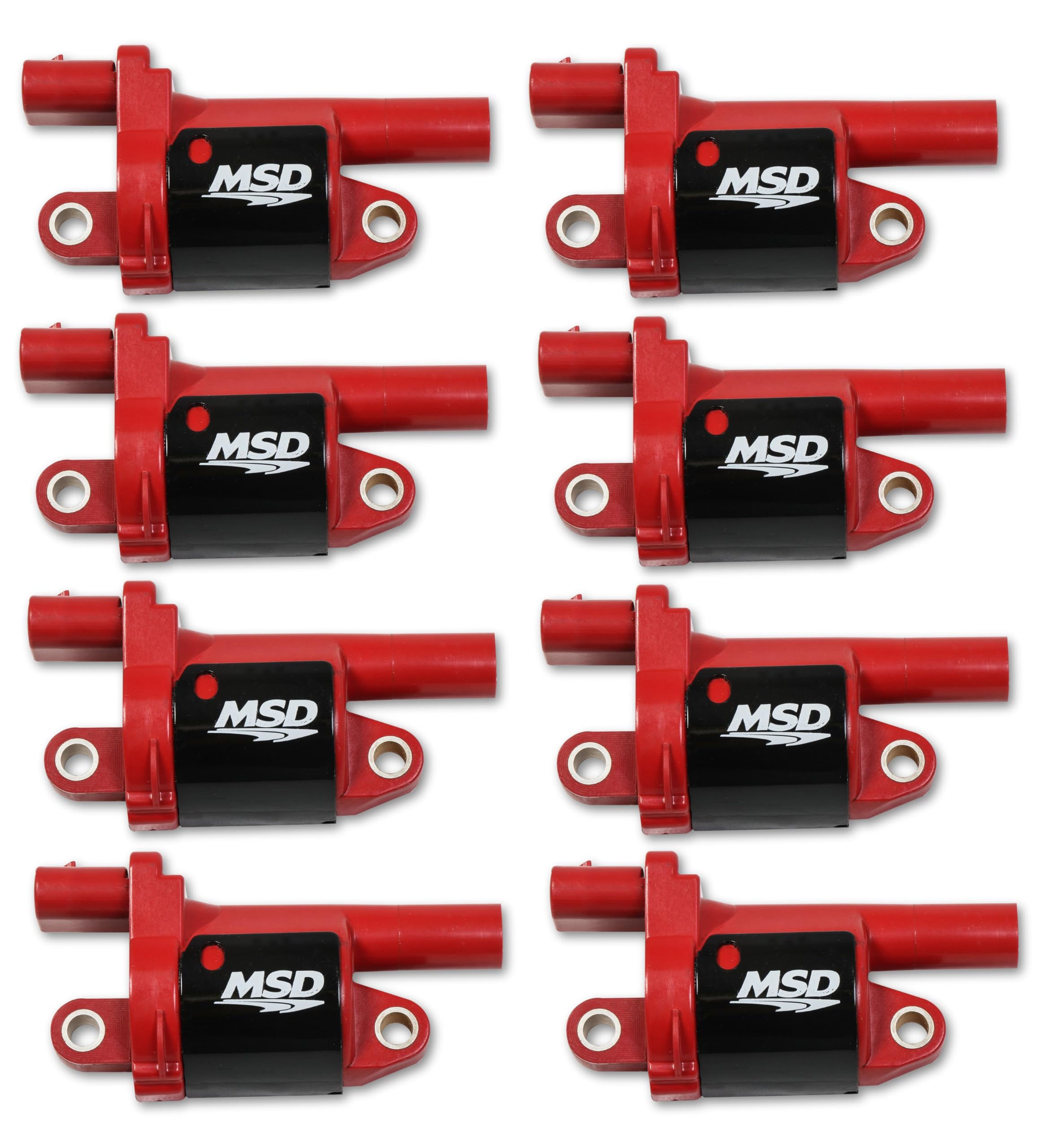 Msd 82688 Ignition Coil Blaster Series, Round, Red, 8-Pack