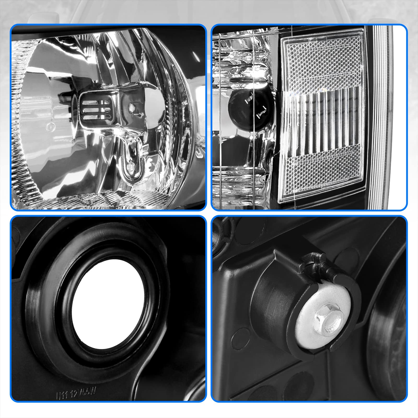 Dwvo Headlight Assembly Compatible With 2007-2013 Chevy Silverado 1500/2007-2014 Chevy Silverado 2500Hd 3500Hd (Not Fit 2007 Sil