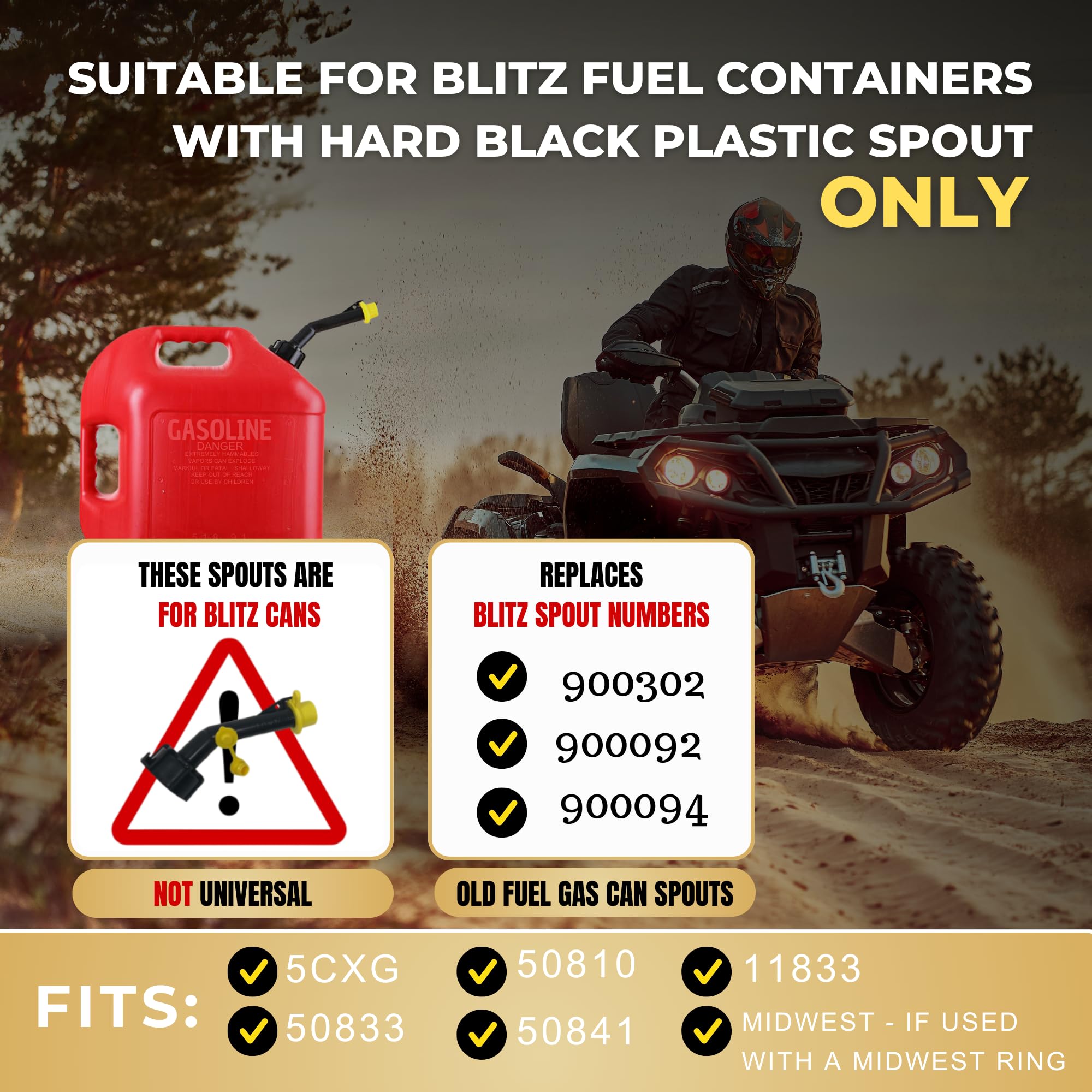 Mr Yellow Cap Gas Can Spout Replacement Old Style For ?????? ?????????? ?????????? ???????????????????? ???????? - 2 Can Nozzle