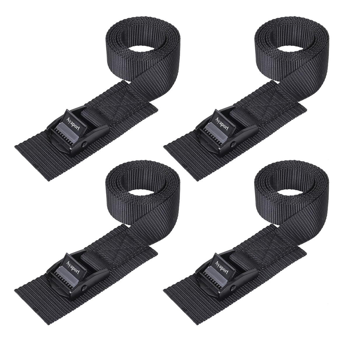 Ayaport Adjustable Cam Buckle Lashing Straps 6ft 4pack Tie Down Straps