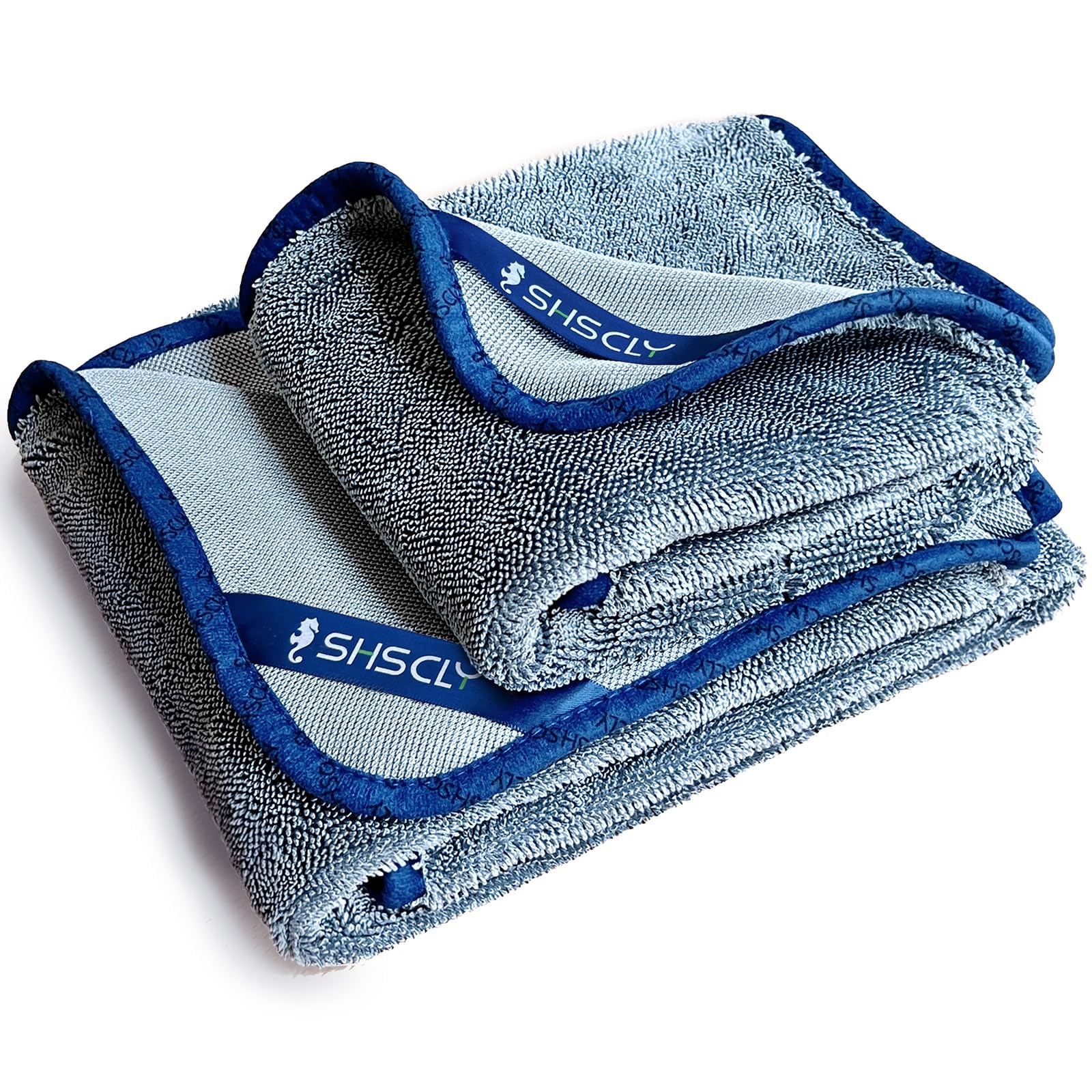 SHSCLY Microfiber Car Wash Towel, 1 Piece 29'' x 33'', 1 Piece 20'' x 24''