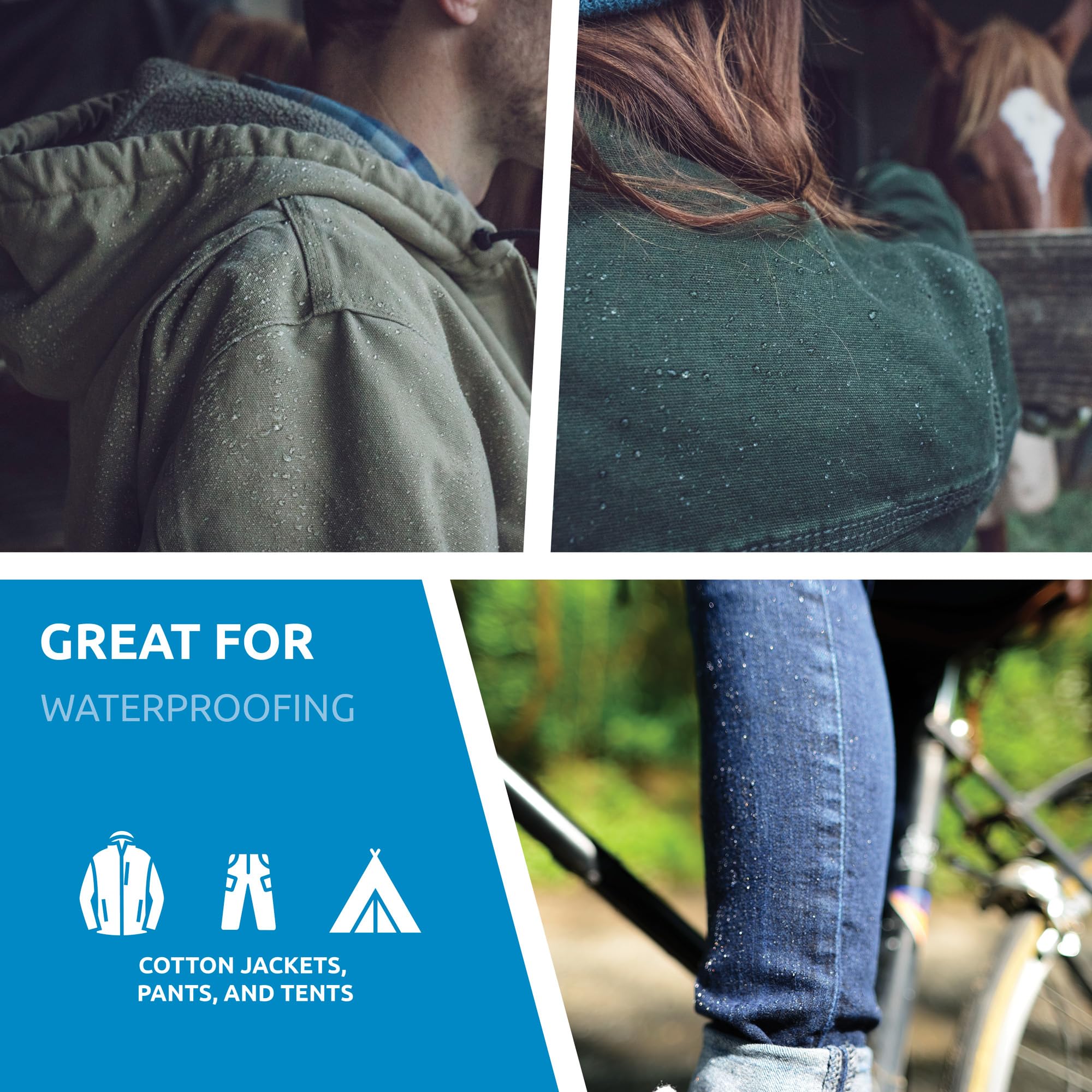 Nikwax Cotton Proof, 1000Ml, Waterproofing For Cotton, Polycotton, And Canvas, Adds Water Repellency