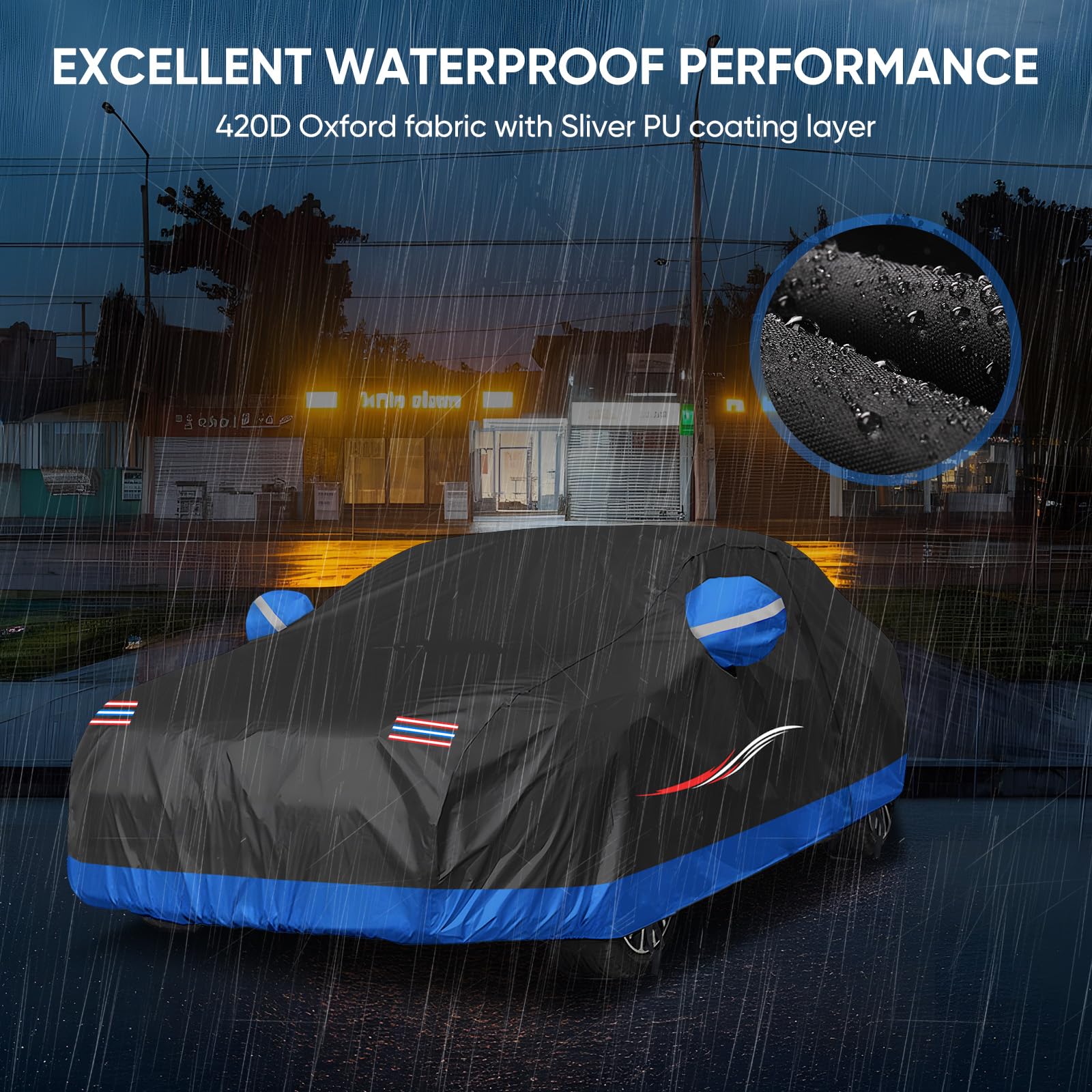 Neverland Car Cover For Mustang - Custom Fit For Ford Mustang Gt 1994-2025, 420D All Weather Waterproof Heavy Duty For Outdoor S