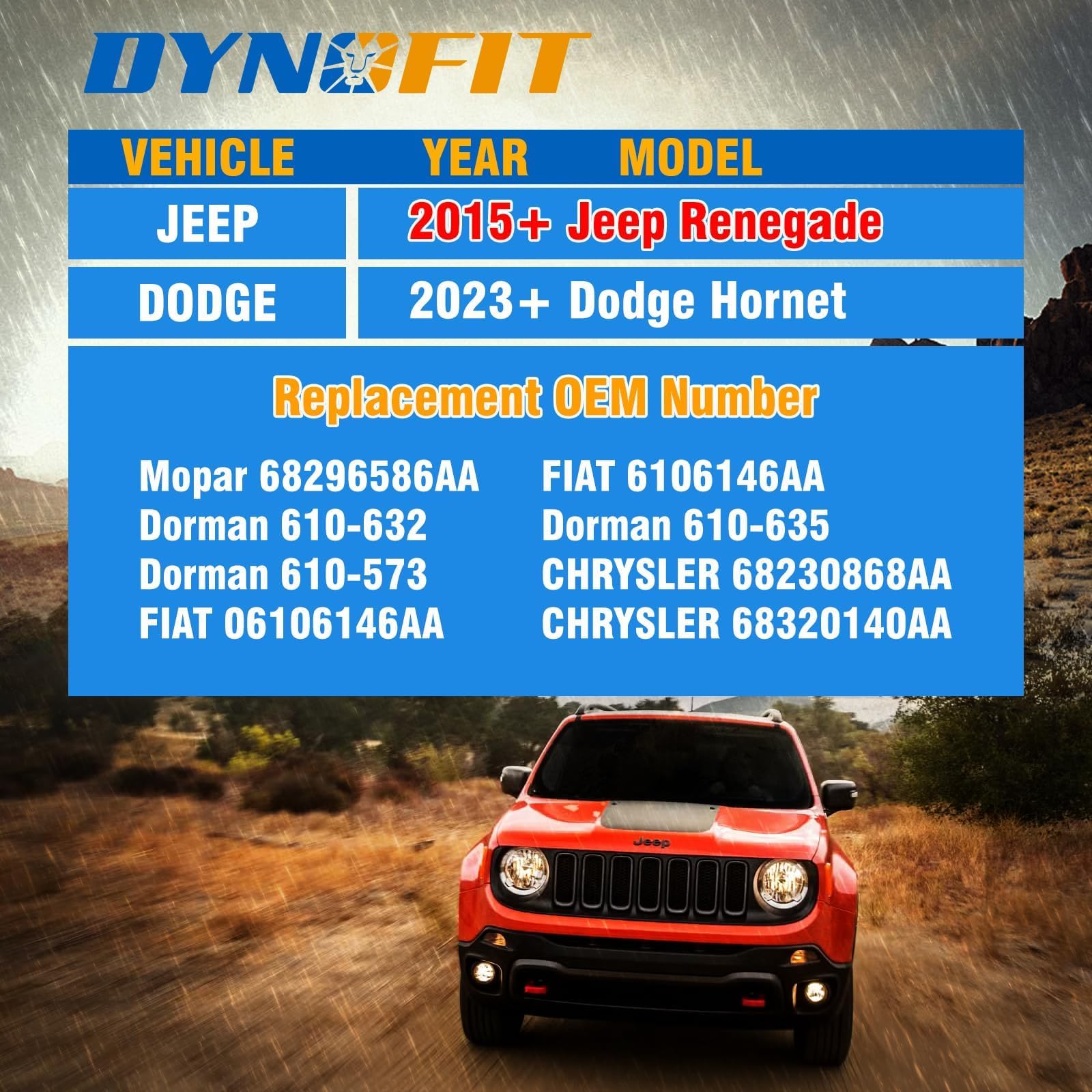 Dynofit 12x1.25 Wheel Lug Bolts Replace for Je/ep Renegade 2015+ Factory Swollen Bolt,One-piece Style 17mm Hex Chrome Wheel Bolt