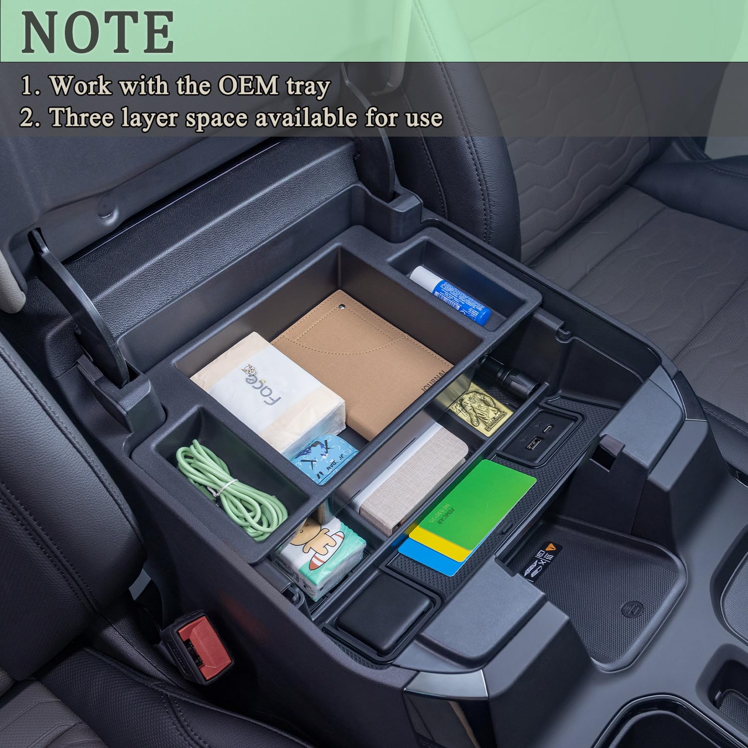 Pimcar Full Center Console Organizer For 23-25 Chevy Silverado/Gmc Sierra 1500, 22-25 Silverado/Sierra 1500 Refreshed Models, 24