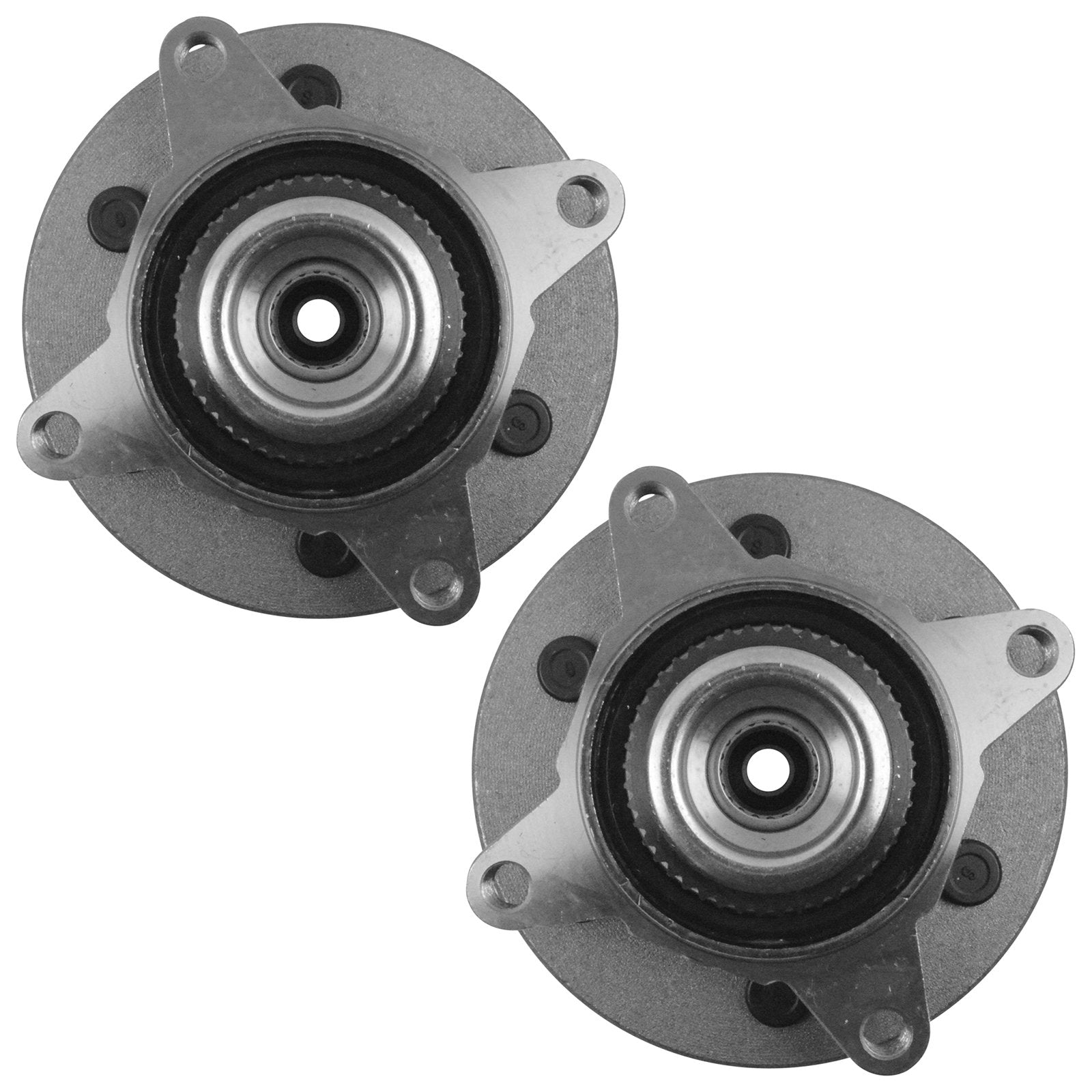 Trq Front Wheel Hub Bearings Assembly Set Compatible With 2007-2010 Ford Expedition Lincoln Navigator