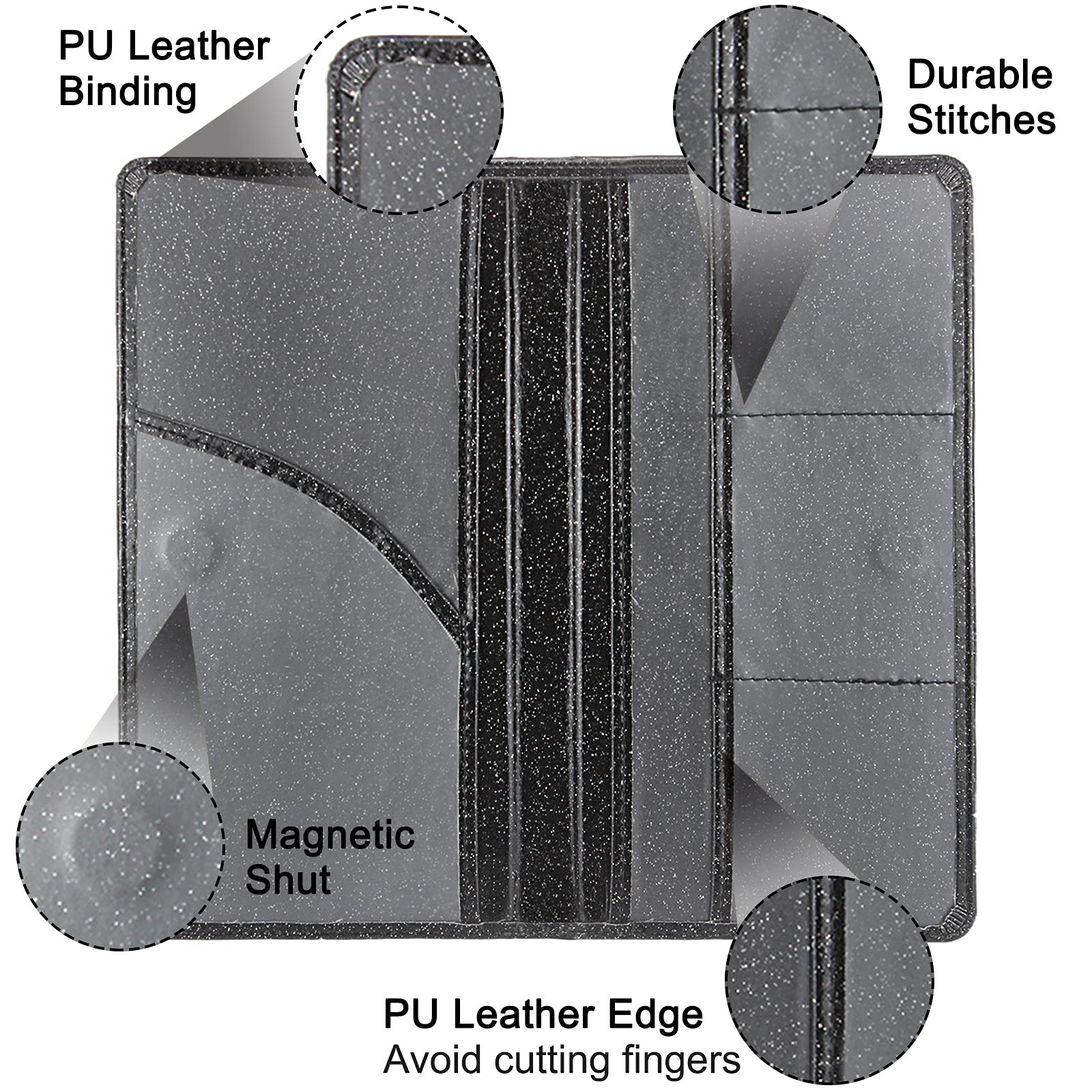 Car Registration And Insurance Holder, Premium Leather Insurance And Registration Holder,Vehicle Glove Box Car Organizer, With M