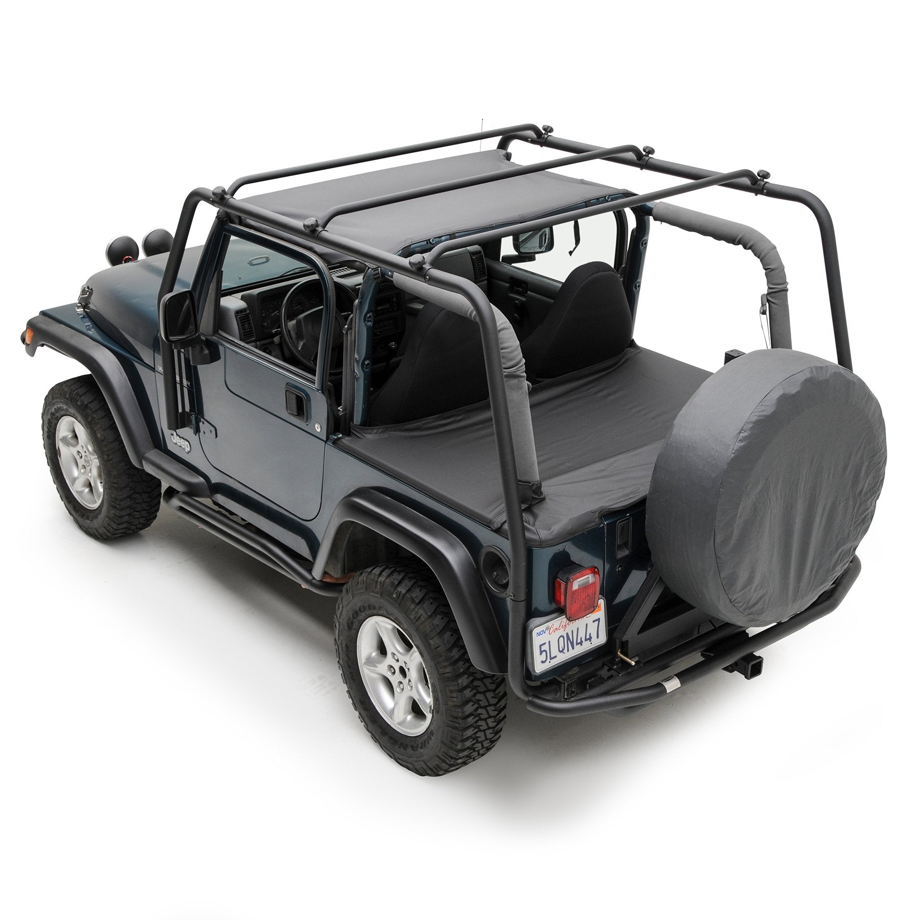 Smittybilt 76713 Src Roof Rack For 1997-2006 Jeep Wrangler Tj , Black