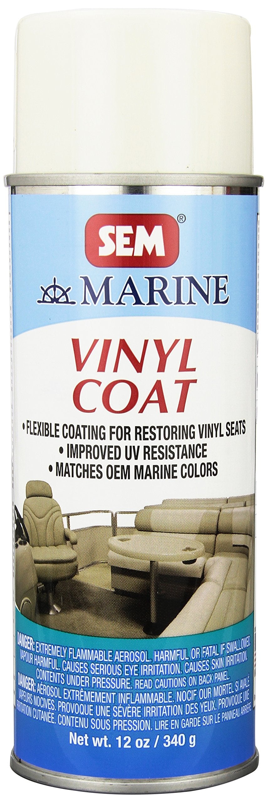Sem M25063 Ranger White Marine Vinyl Coat - 12 Oz.