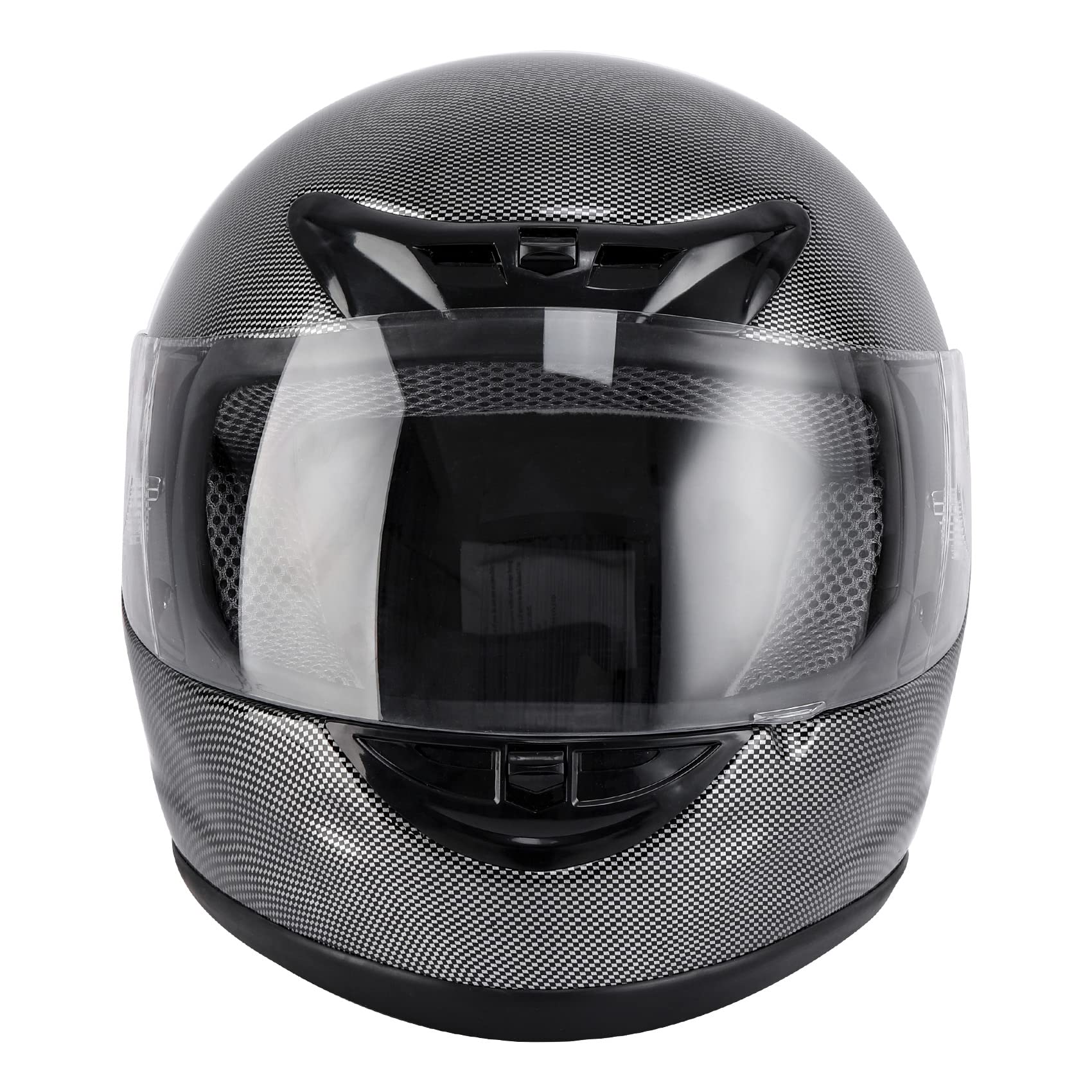 Xfmt Dot Adult Motorcycle Flip Up Full Face Helmet Street Dirt Bike Atv Helmets (Carbon Fiber, Large)