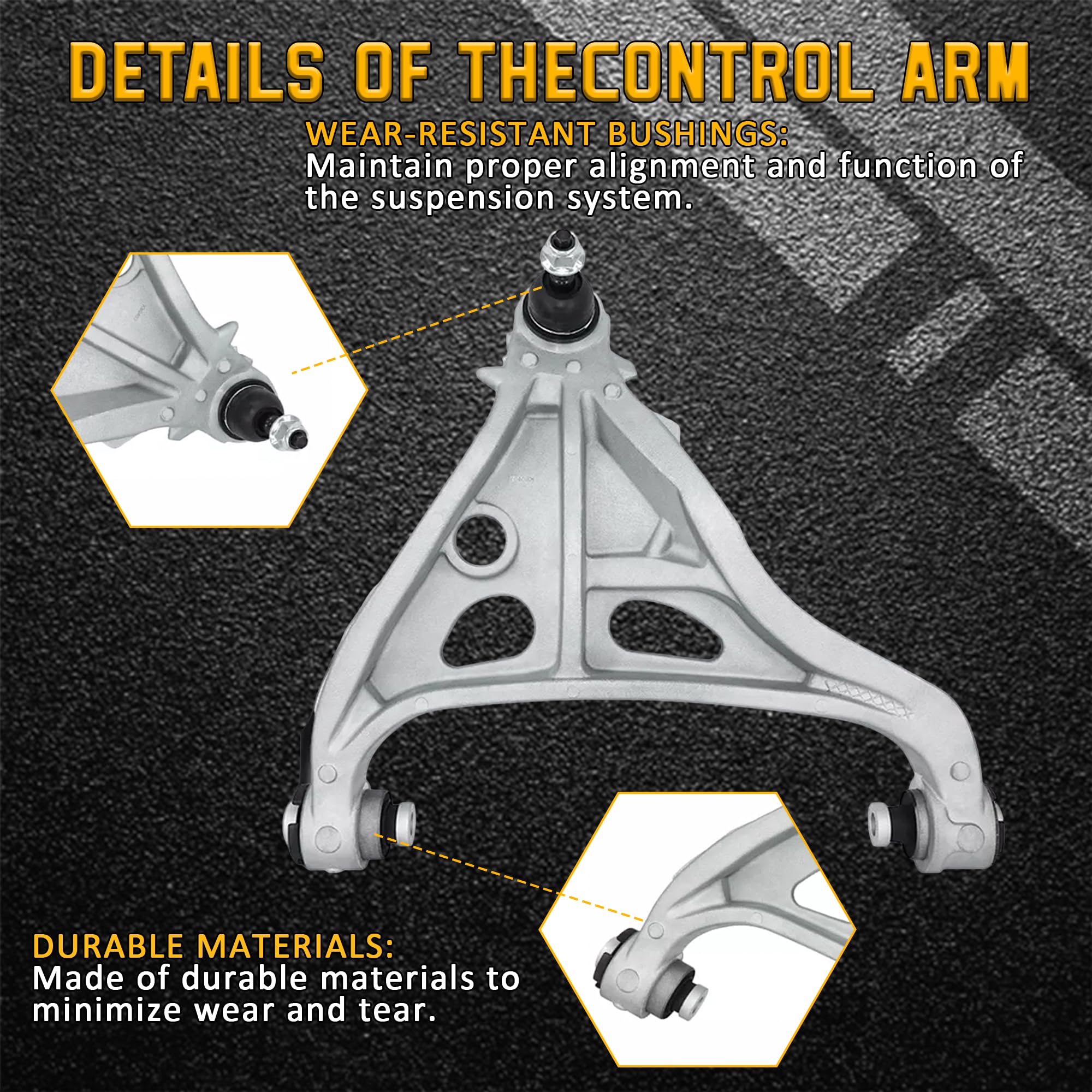 AngyMeck 2PCS Front Lower Control Arm w/Ball Joint Suspension Kit For Ford F-150 2004 2005 2006 2007 2008 For Lincoln Mark LT 20