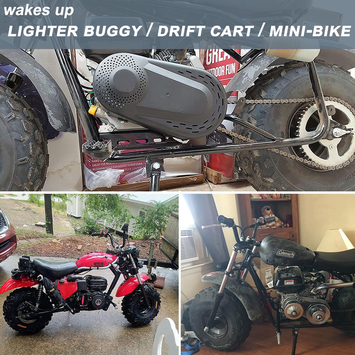 212Cc Torque Converter 6.5 Hp 3/4' Go Kart Mini Bike Comet Clutch 10T 40/41 And 12T 35 Chain Predator Driver Pulley Replacement Set - 30 Series