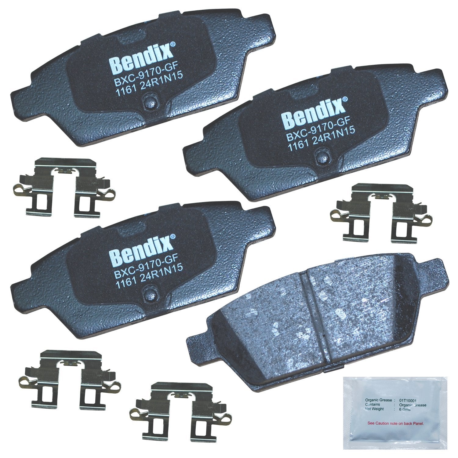 Bendix Priority1 Cfc1161 Ceramic Rear Brake Pads For Ford Fusion 2012-2006, Lincoln Mkz 2012-2007, Zephyr 2006, Mazda 6 2013-200