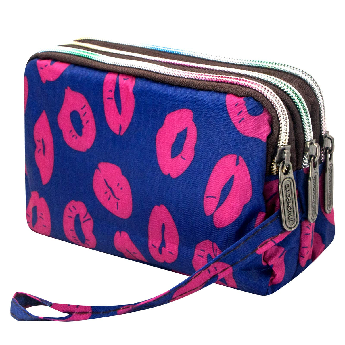 Biaotie Large Capacity Wristlet Wallet - Women Printed Nylon Waterproof Handbag Clutch Purse (F-04)