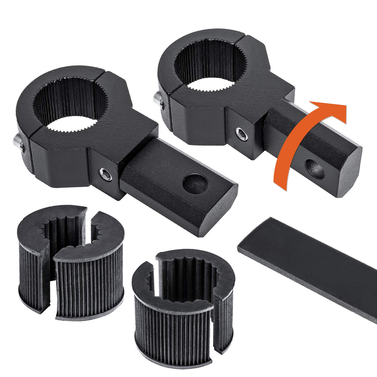 Lamphus Off-Road Atv Utv Light Bar Mounts Mounting Bracket Mini Bar Clamp Kits [0.75''/1''/1.25'' Inch] [360-Degree] [2 Stud Siz