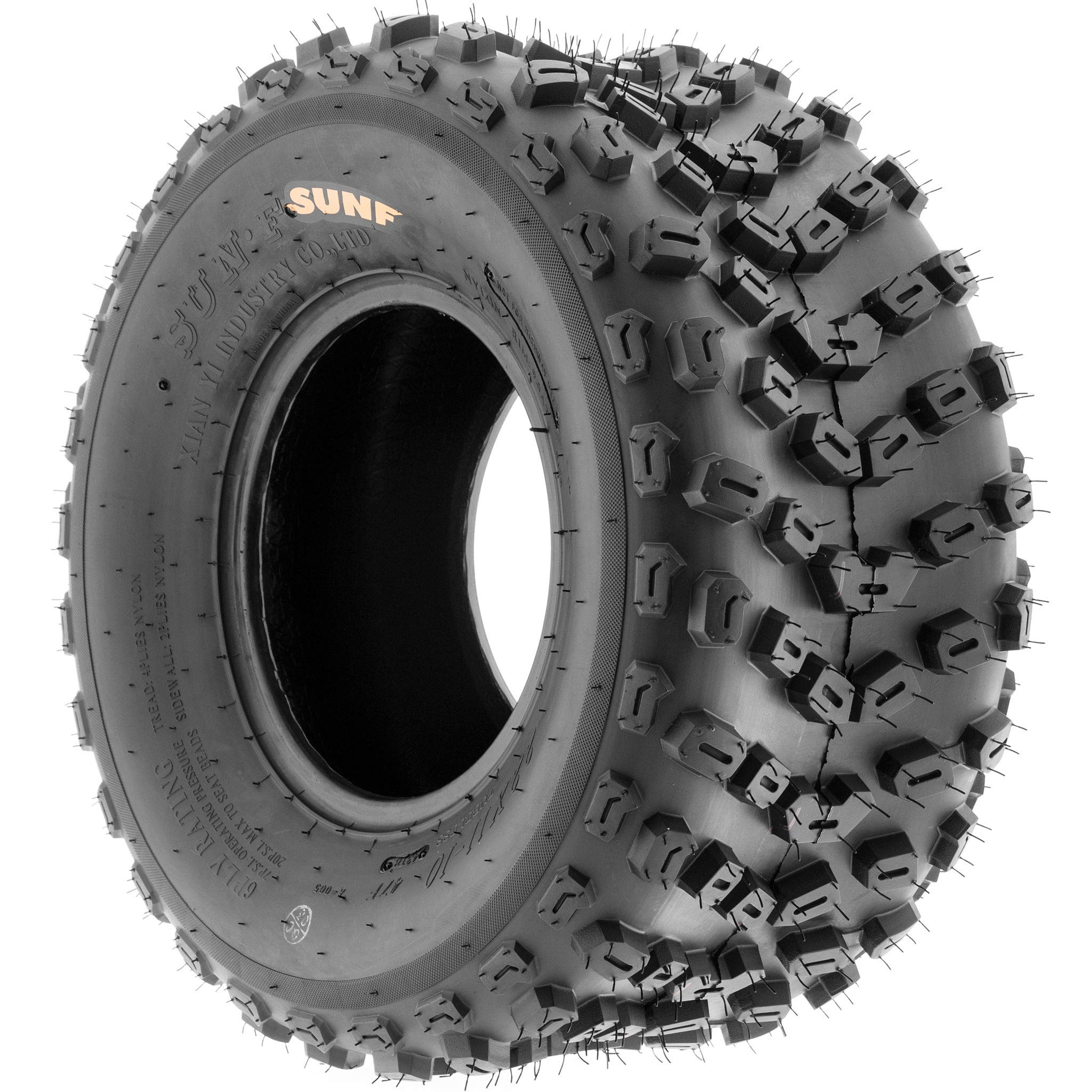 SunF 22x11-10 ATV UTV Tire 22x11x10 Dimple Knobby 6 PR A005 - PAIR of 2
