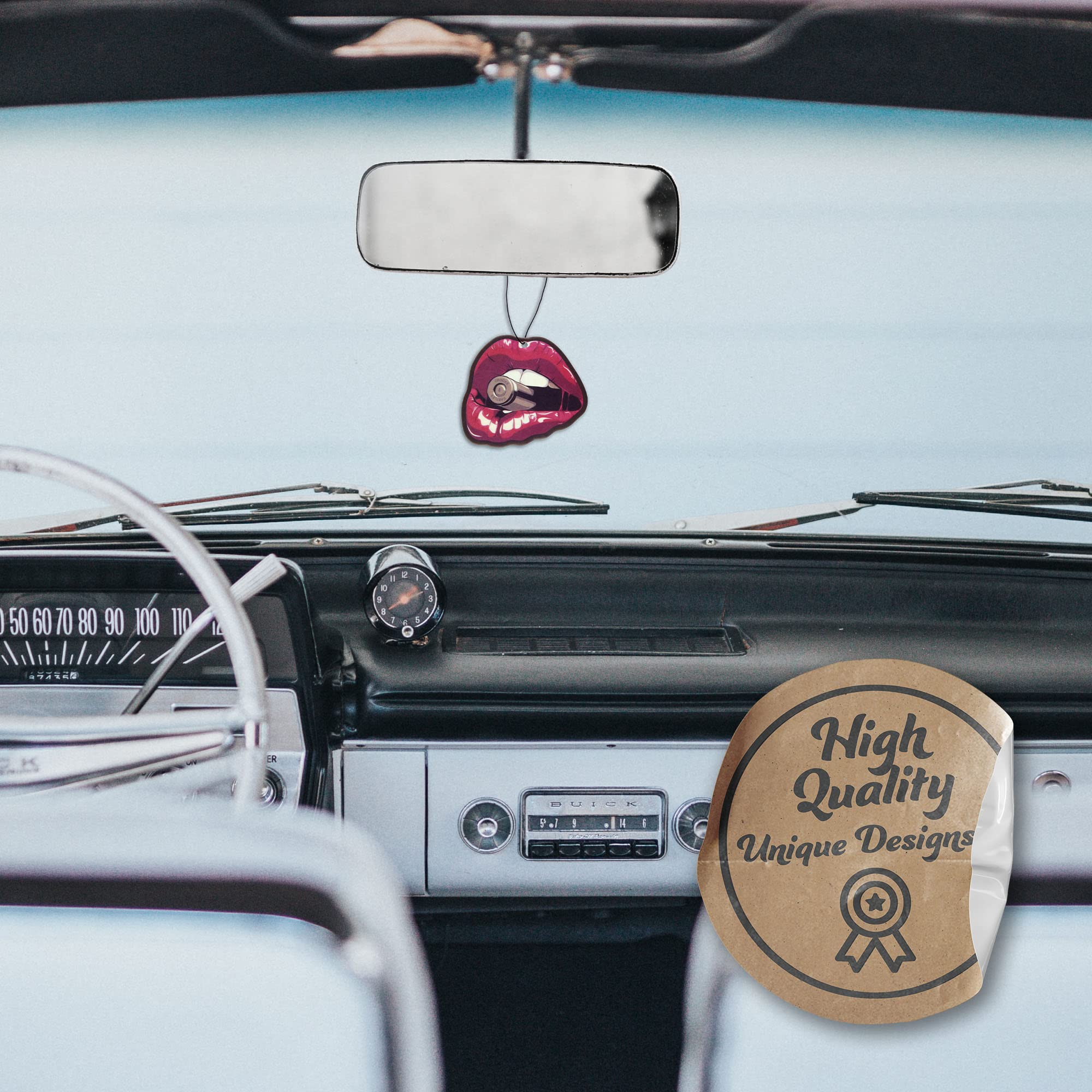 Bullet Lips Car Air Freshener 3 Pack Scented With Essential Oils By Fresh Fresheners (3 Pack)