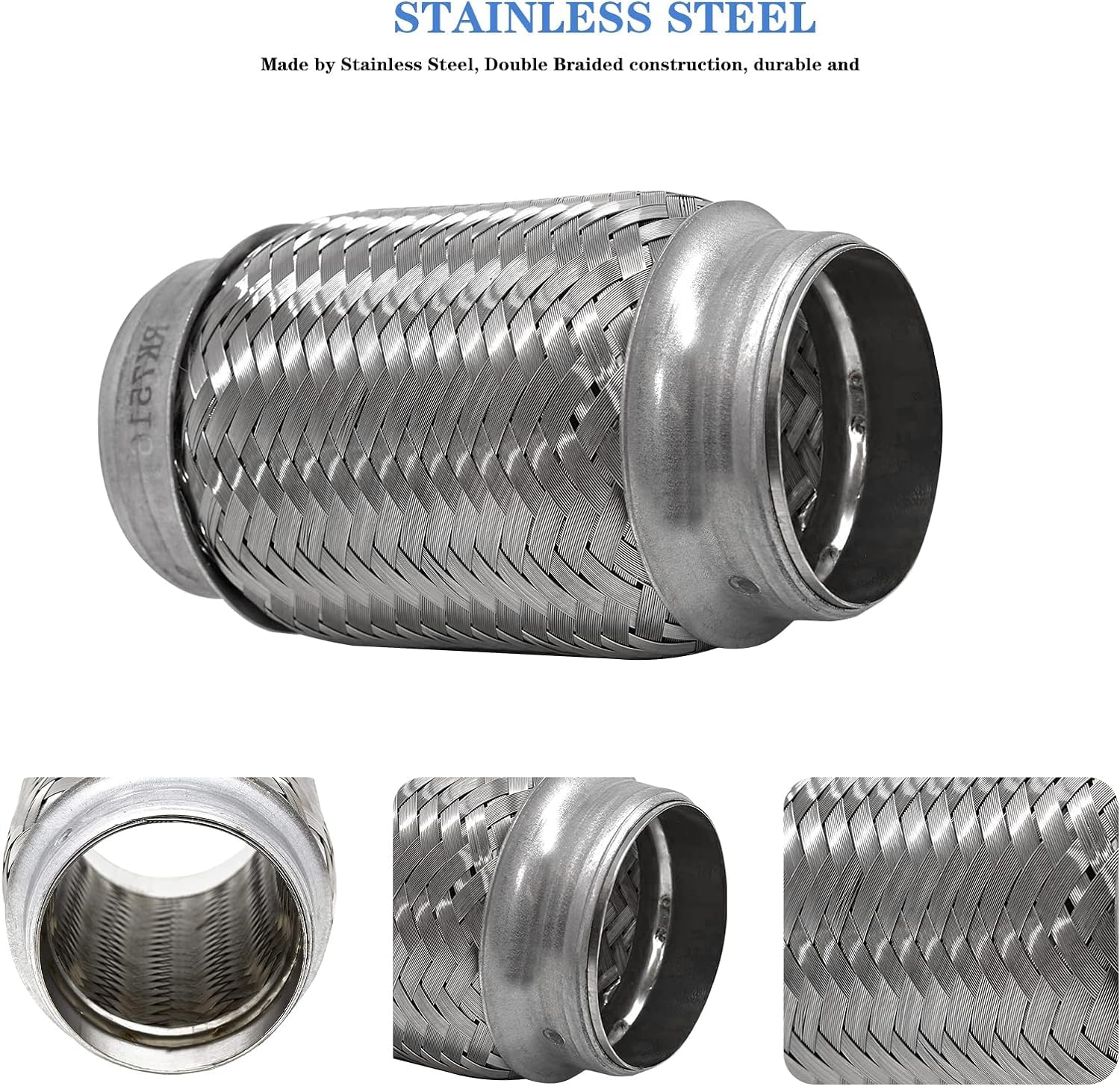 Rp Remarkable Power, Rk7516-2.5'' X 6'' Heavy Duty Stainless Steel Exhaust Flex Pipe