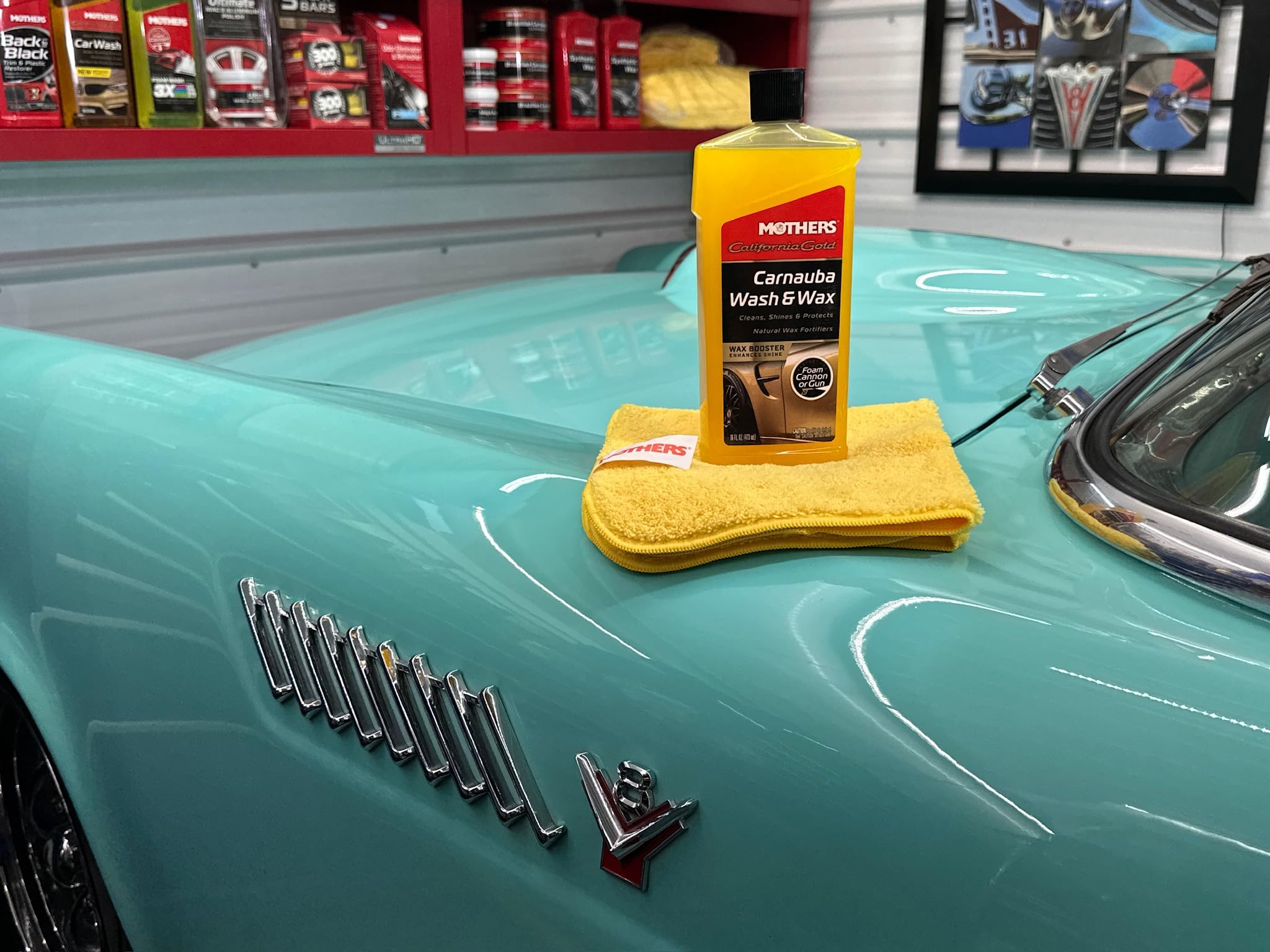 Mothers 05676 California Gold Carnauba Wash & Wax, 16 Fl. Oz.