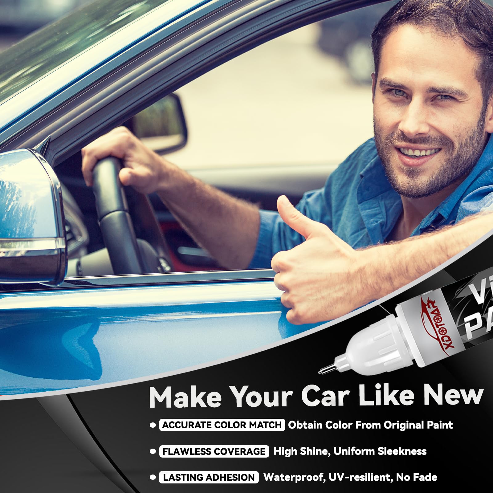 Sky Blue Touch Up Paint For Cars, Color Accurate Car Touch Up Paint, Professional Automotive Paint Scratch Repair, Lasting Auto