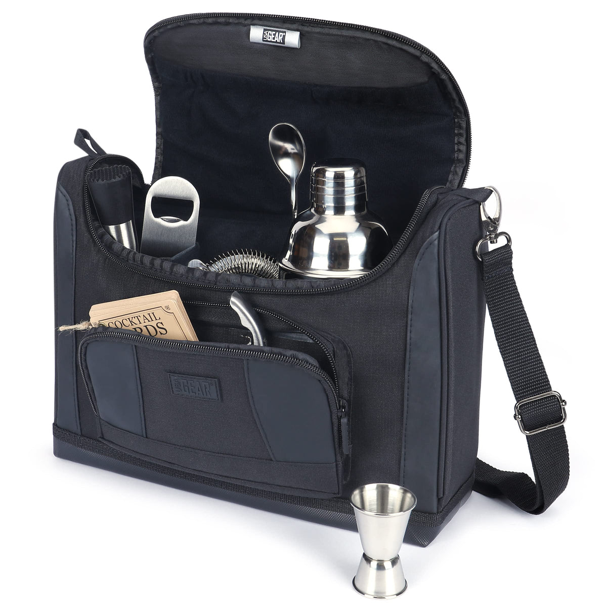 Usa Gear Travel Carrying Bag Compatible With Bartending Kits - Bartending Bag Shoulder Bag For Bartender Kits With Water Resista