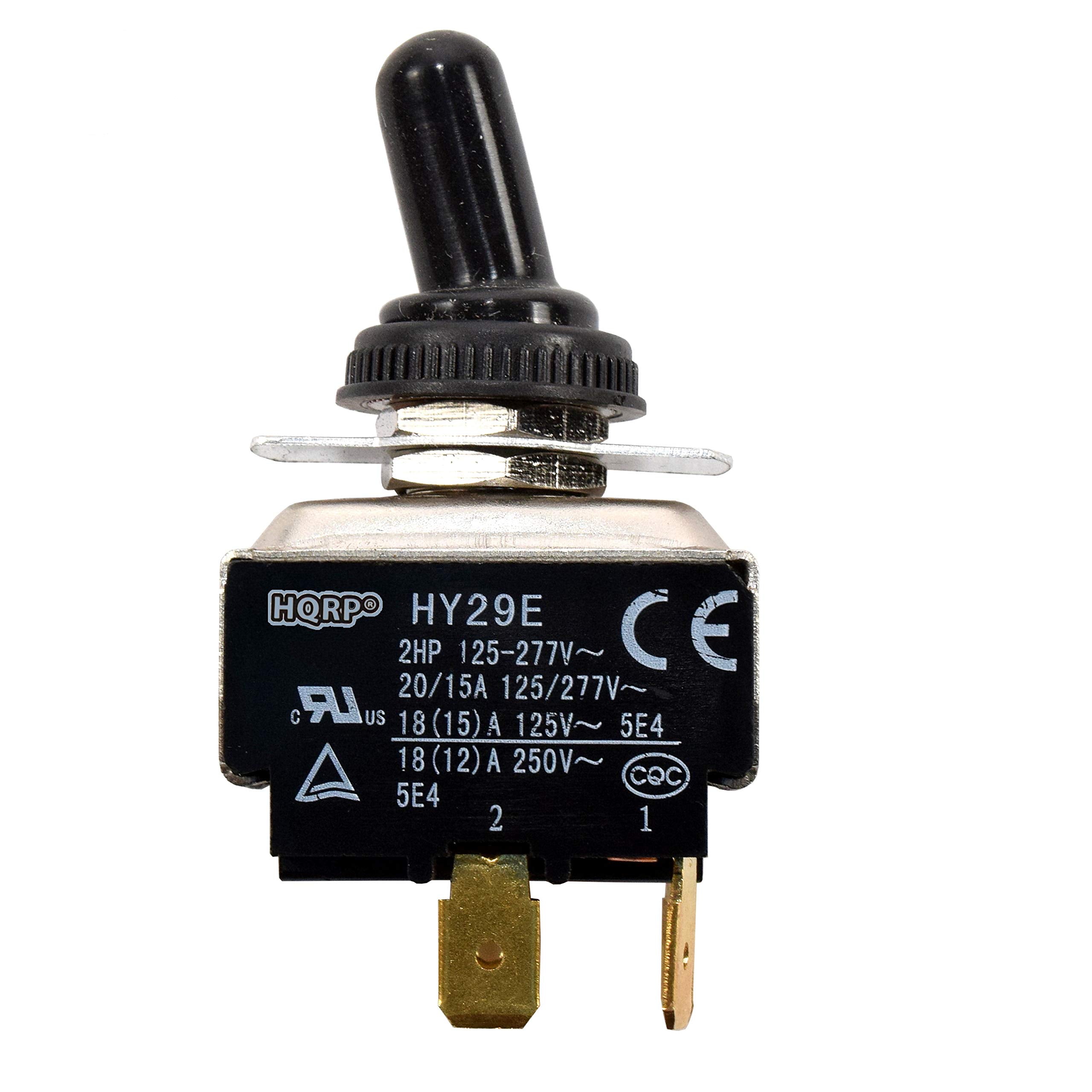 Hqrp 4-Pin Toggle Switch Compatible With Hy29E On-Off Steampunk Applications, Lamp, Trailer Restorations, Diy Projects