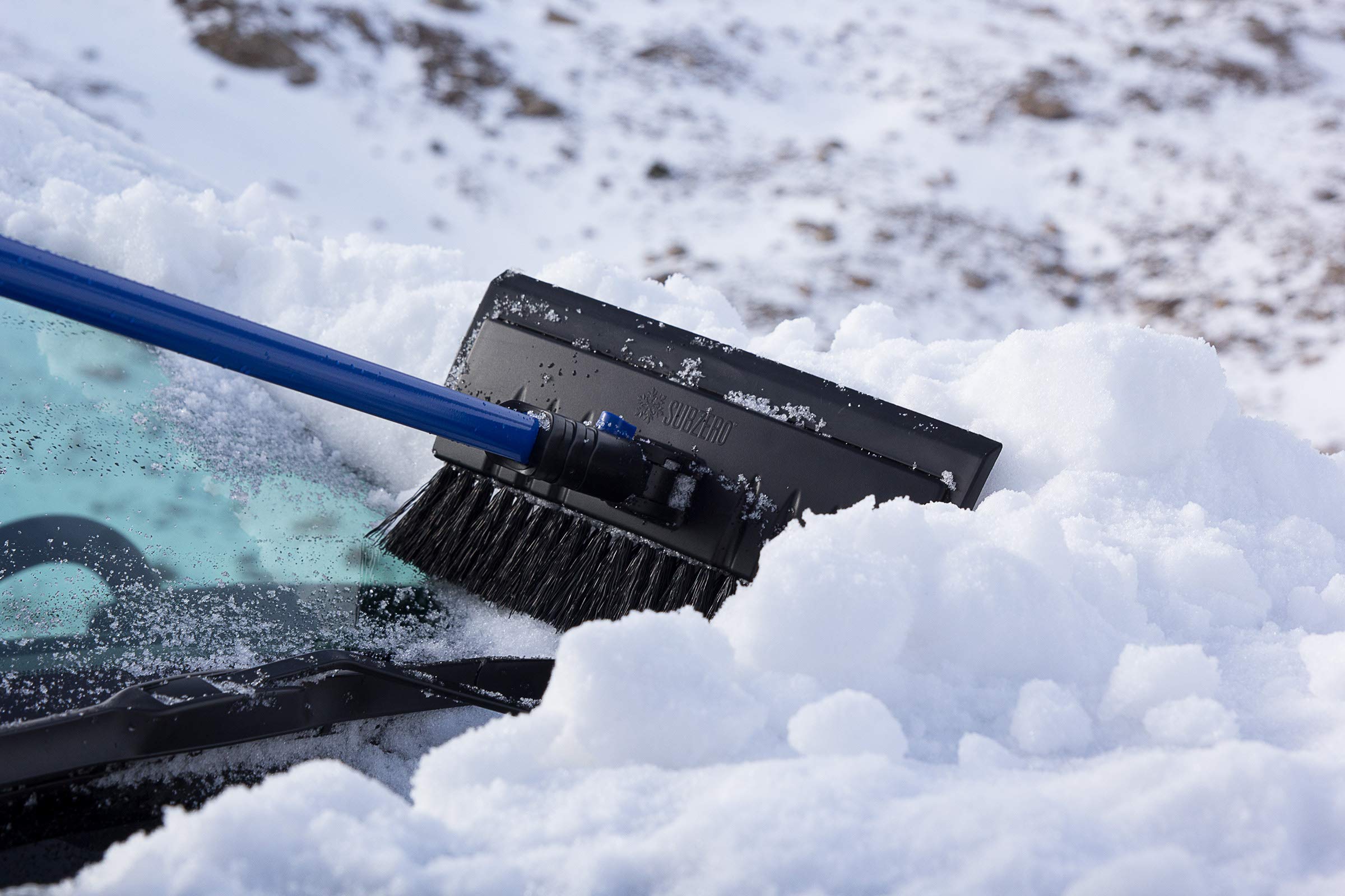 Subzero 14015 54'' Avalanche Snowbroom For Truck, Car With Pivoting Brush Head And Squeegee