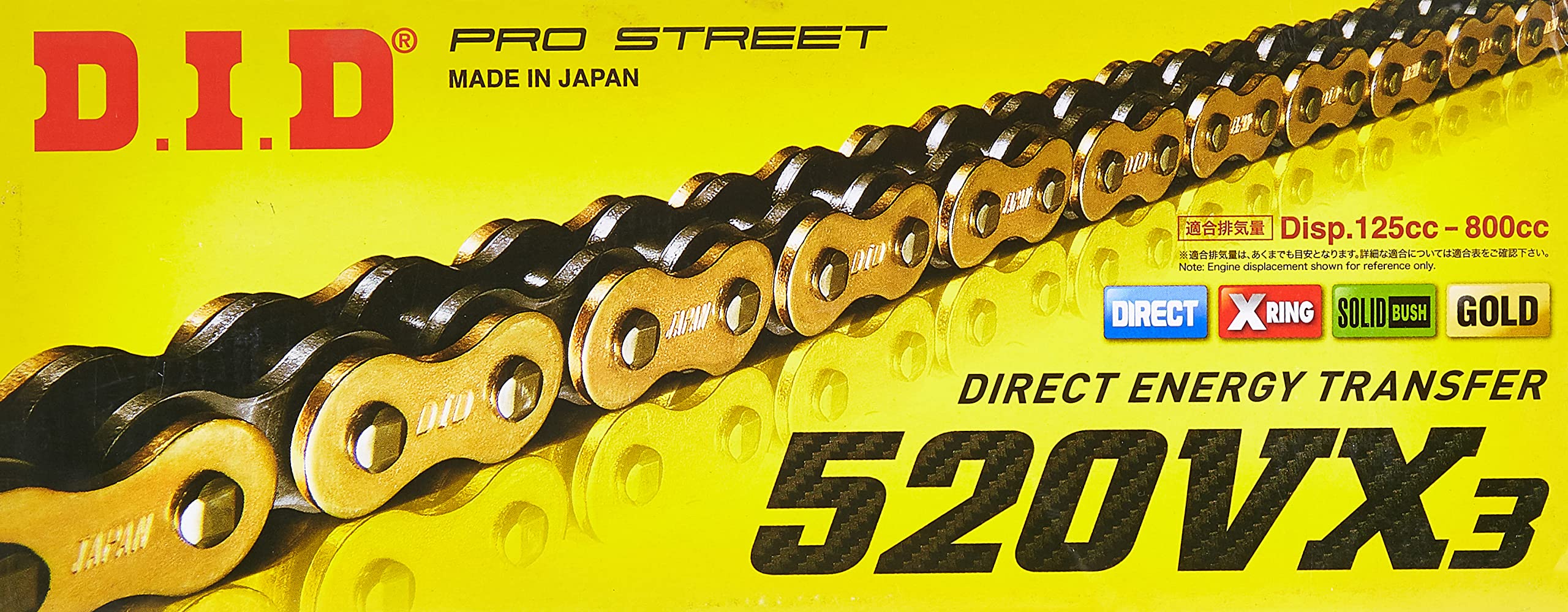 Did (520Vx3Gb-120) Gold 120 Link High Performance Vx Series X-Ring Chain With Connecting Link
