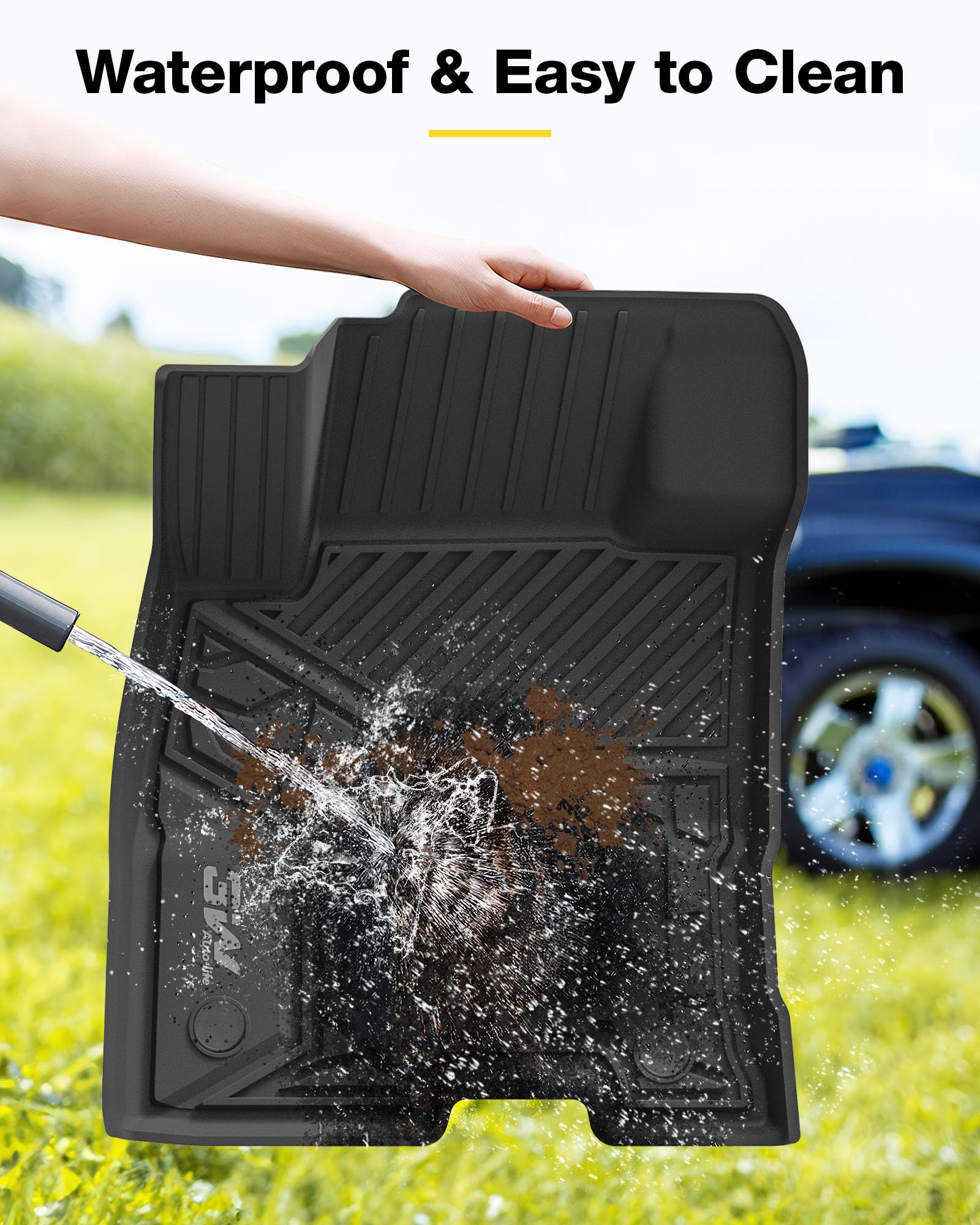 3W Floor Mats Fit For Ford Maverick Hybrid 2022 2023 2024 2025, Tpe All Weather Custom Fit Floor Liner Car Accessories 1St And 2