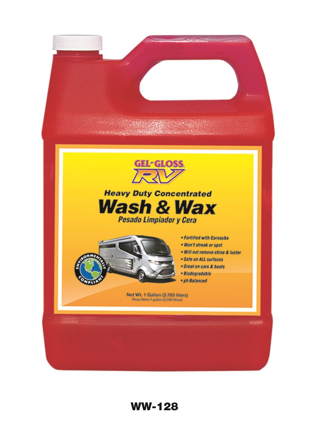 Gel-Gloss Rv Wash And Wax - 128 Oz. - Ww-128(Packaging May Vary)