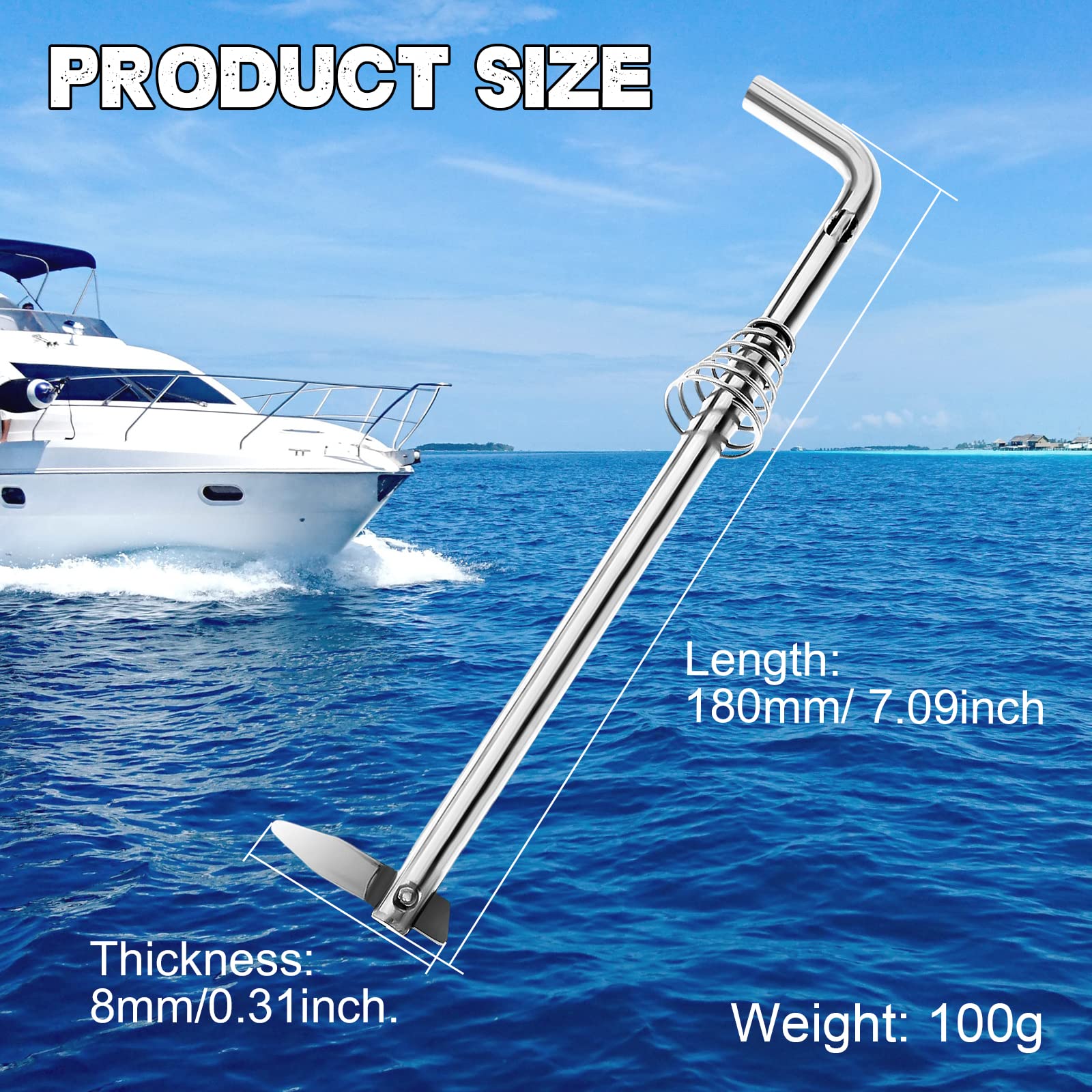 350-62121 Boat Motor Tilt Thrust Rod & Spring For 8Hp Outboard Motor 369-62122-2