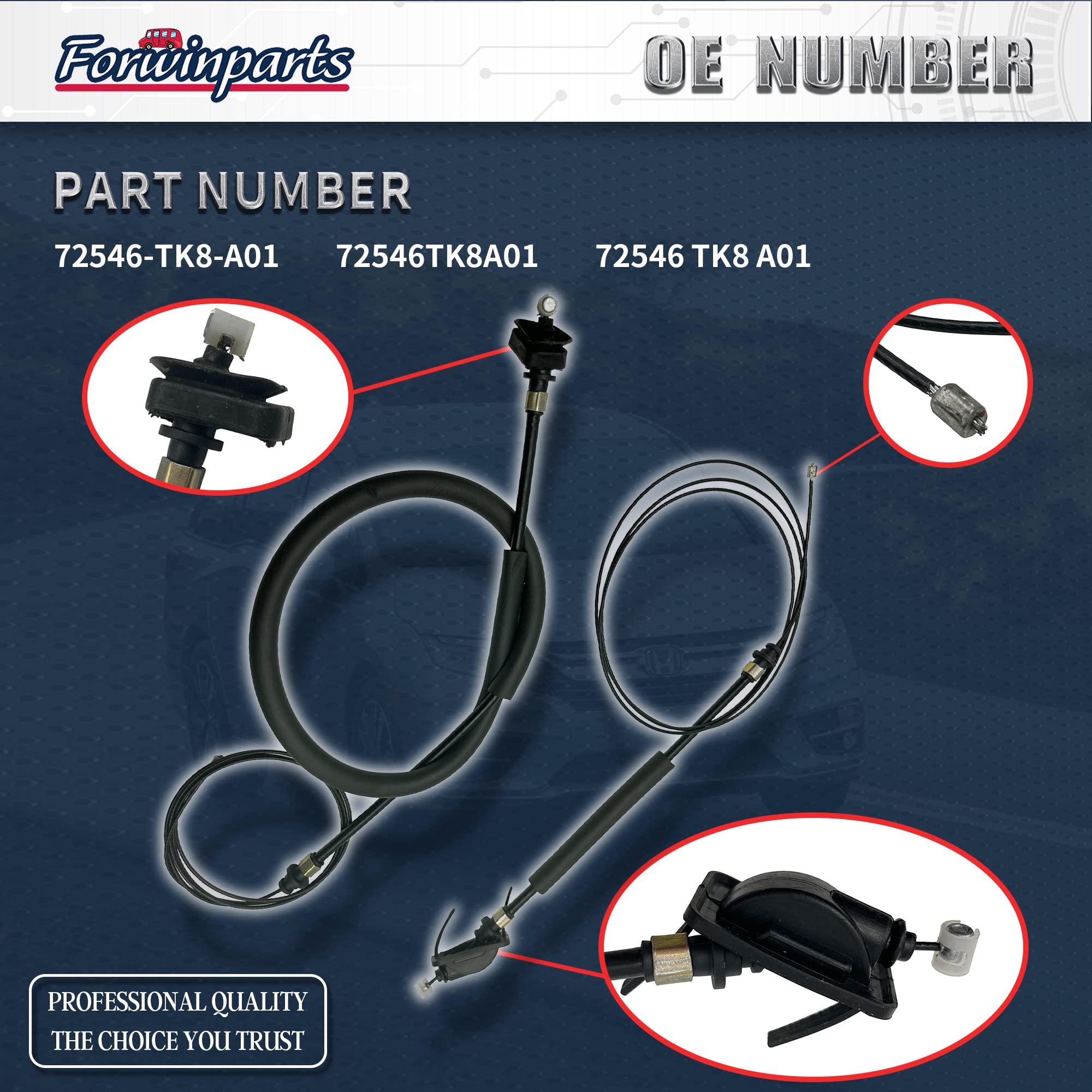 Forwinparts 72546Tk8A01 Power Sliding Door Cable Motor Kit For Honda Odyssey 2011 2012 2013 2014 2015 2016 2017 2018 2019 2020 7