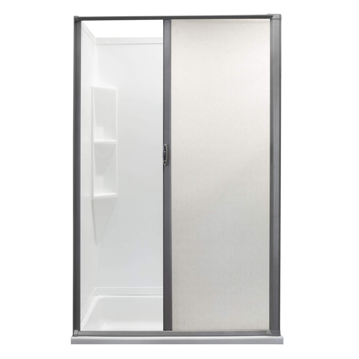 Recpro Rv Retractable Rolling Shower Door Replacement | Woven Mesh With Vinyl (Platinum, 36' X 57')