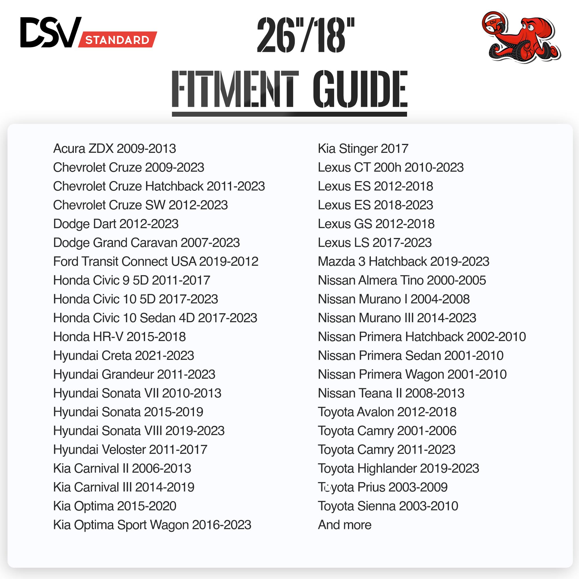 Oem Quality Windshield Wiper Blades, 26    And 18    Dsv Standard Car Wiper Blades With Universal U/J Hook, Automotive Replaceme