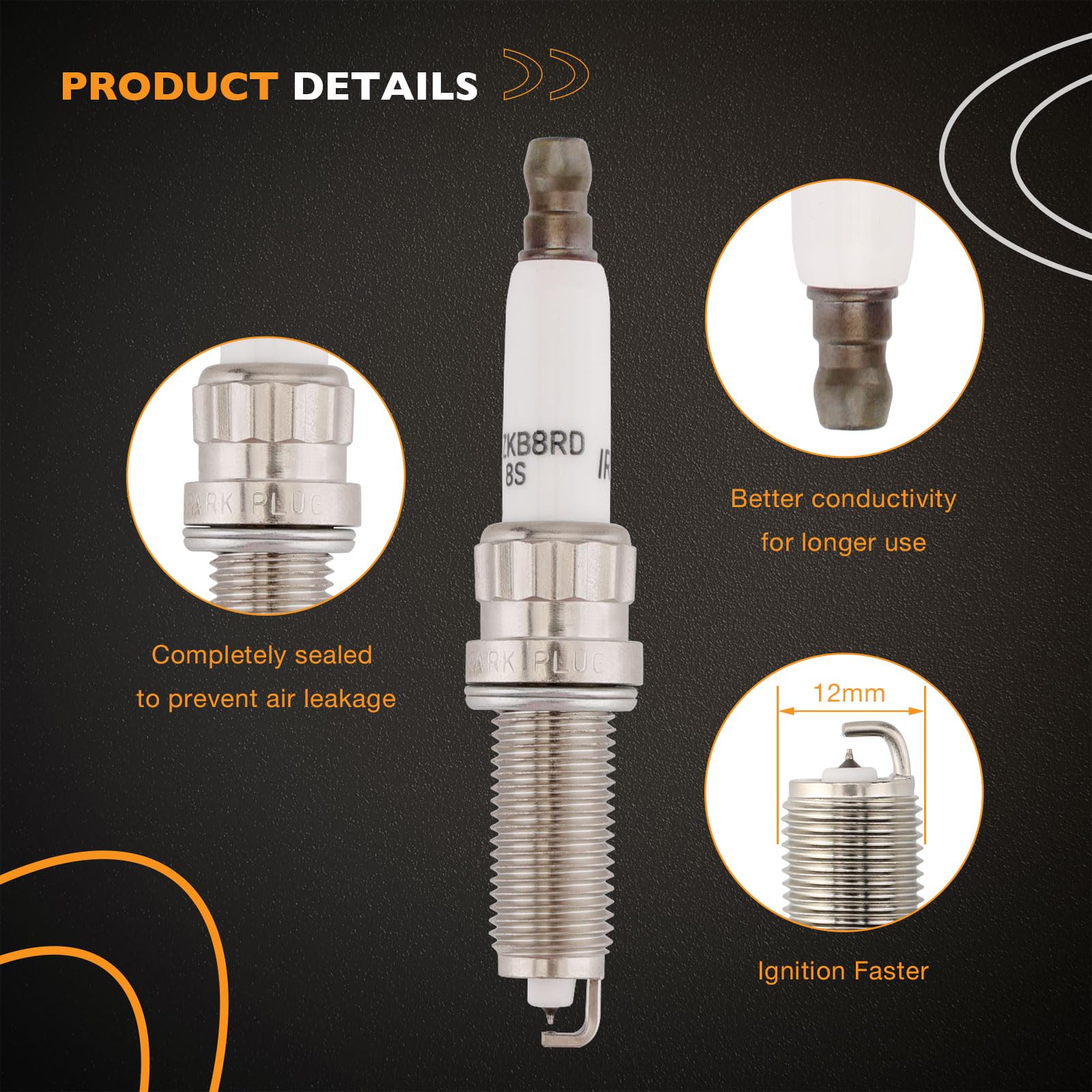 Ignition Coil & Spark Plugs Set Of 8 Compatible With Bmw 135I 135Is 335I 435I 535I 640I 740I 740Li M235I X1 X3 X5 X6 3.0L 4.4L R