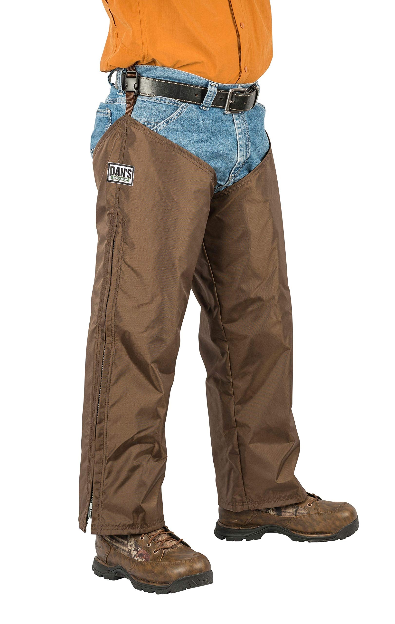 High-N-Dry Briarproof, Waterproof, Brush Protector Chaps, Made In U.S.A. (Brown, L-28/28)