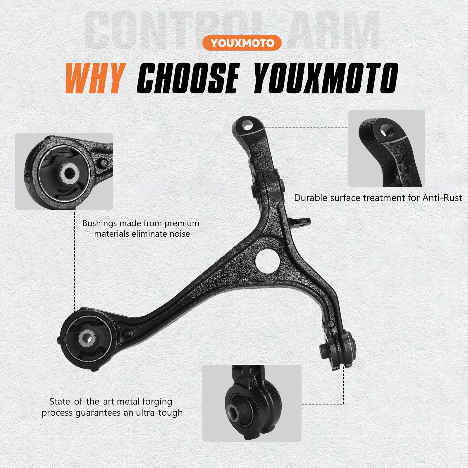 Front Lower Control Suspension Arms Fit For Honda Accord 2003-2007, Fit For Acura Tsx 2004-2008, Replace K80228 K640289, 4Pcs